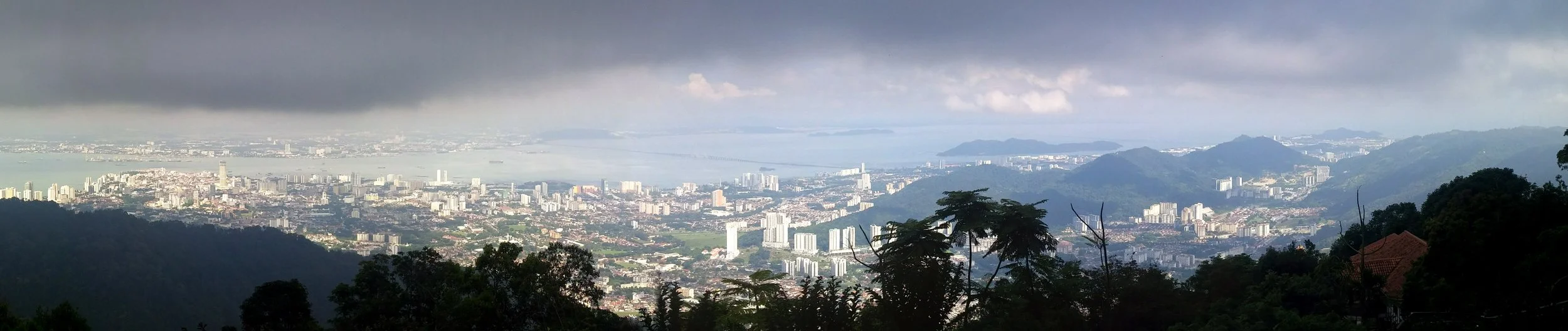 The view of Georgetown, Malaysia from Penang Hill.