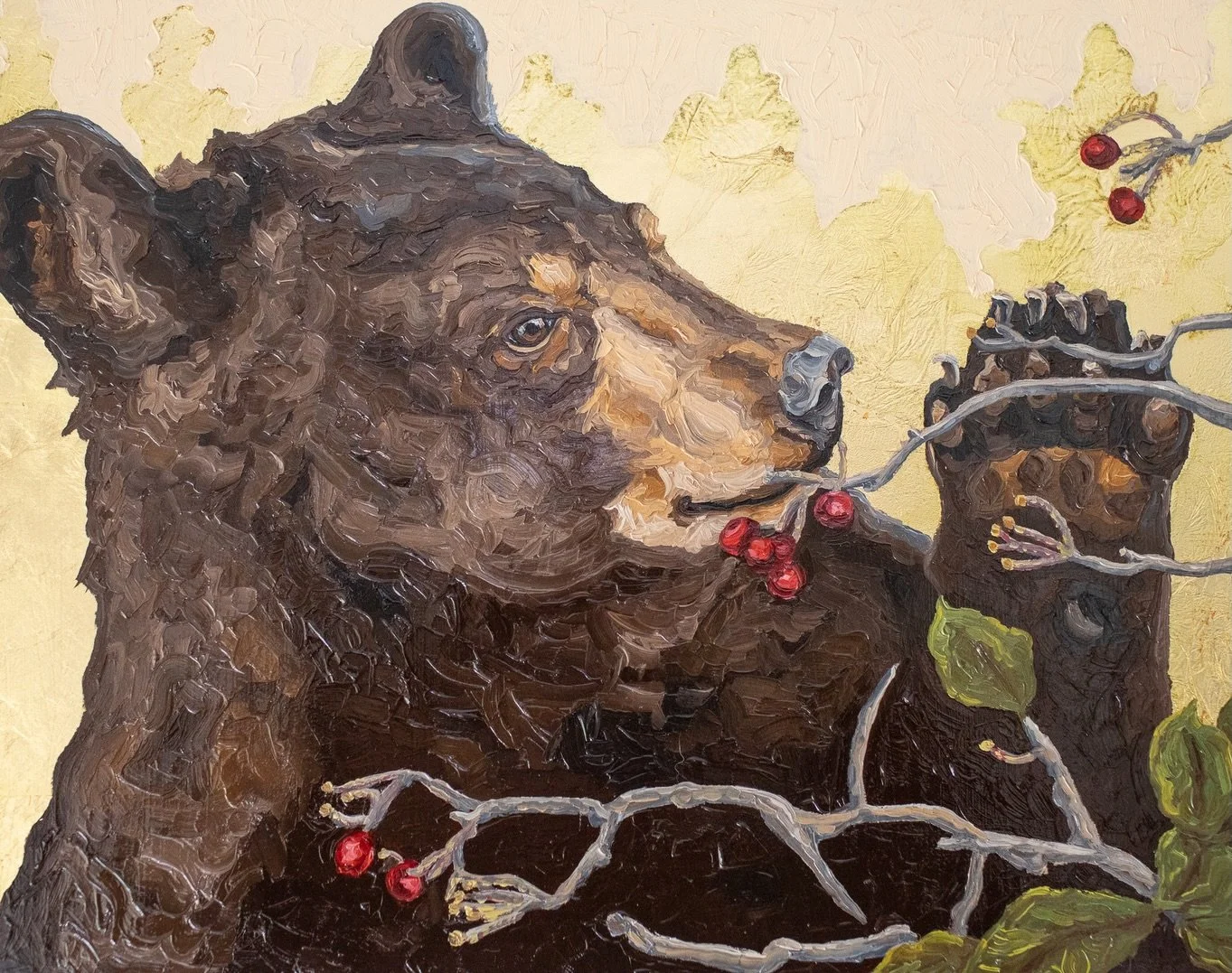 &ldquo;Forest Snack&rdquo; 
2026
11 x 14&rdquo; 
Oil + Gold Leaf on Panel

Available through @jacksonartstudio