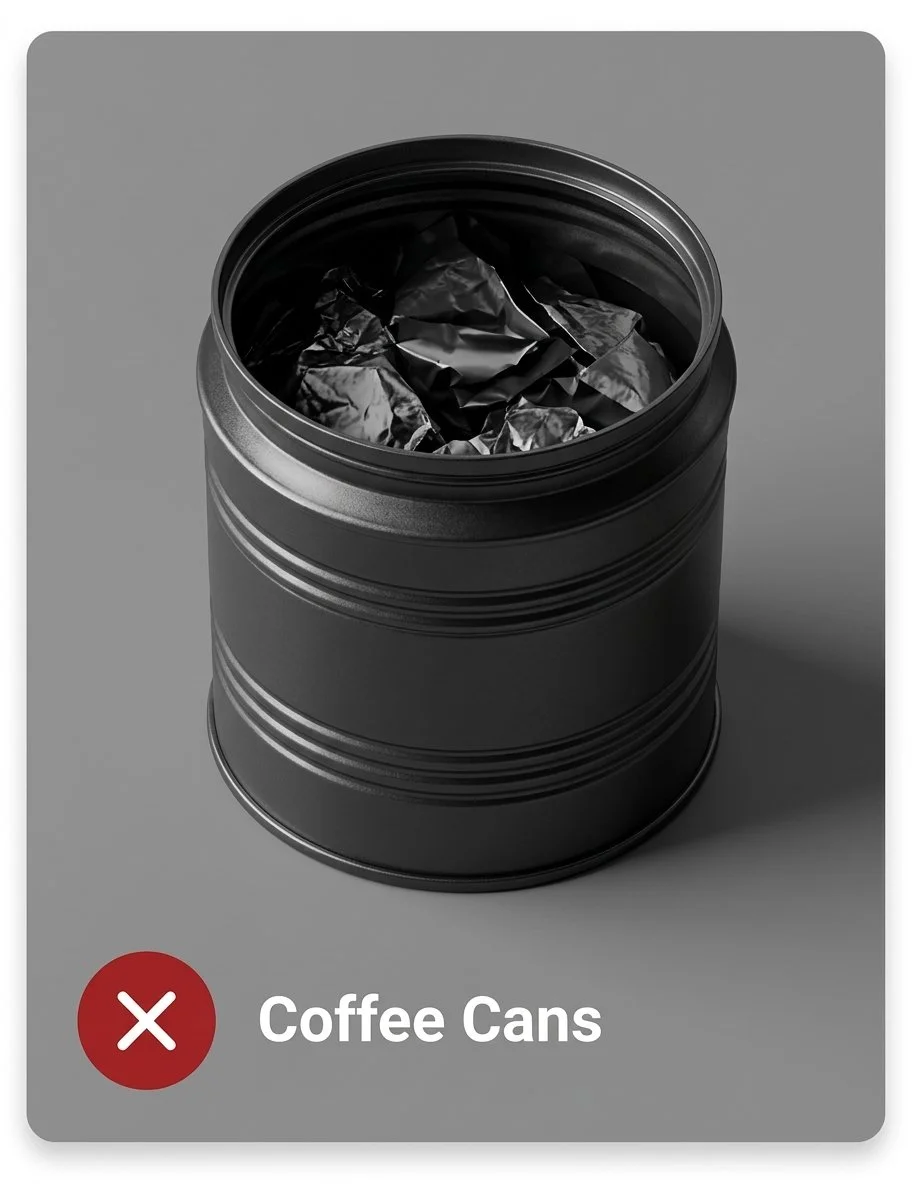No coffee cans