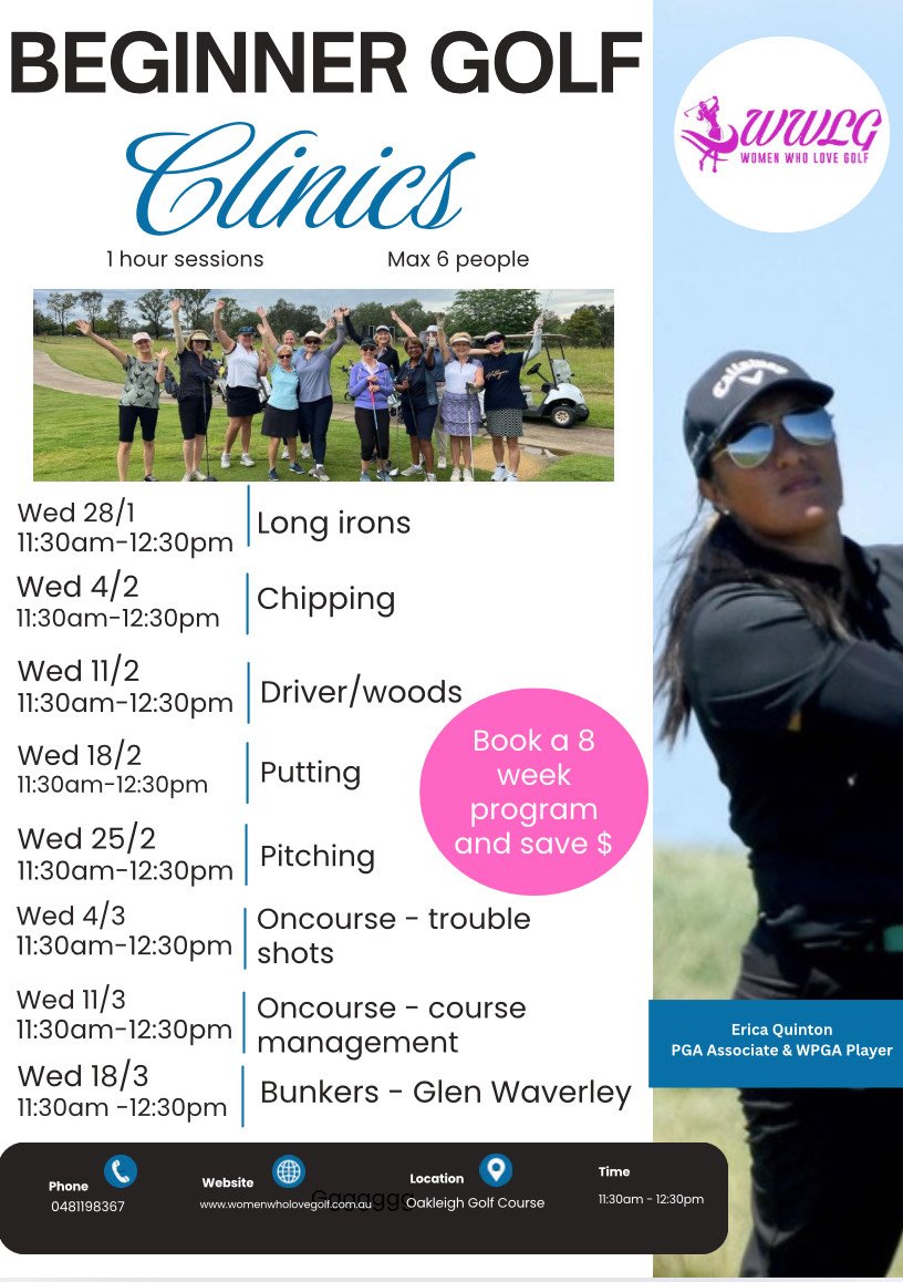 Beginner Golf Clinics - Oakleigh