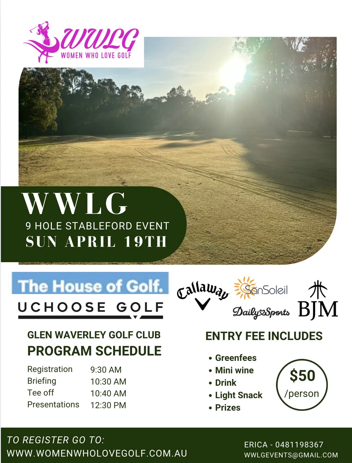Glen Waverley Golf Course Beginner Event April 19th 2026