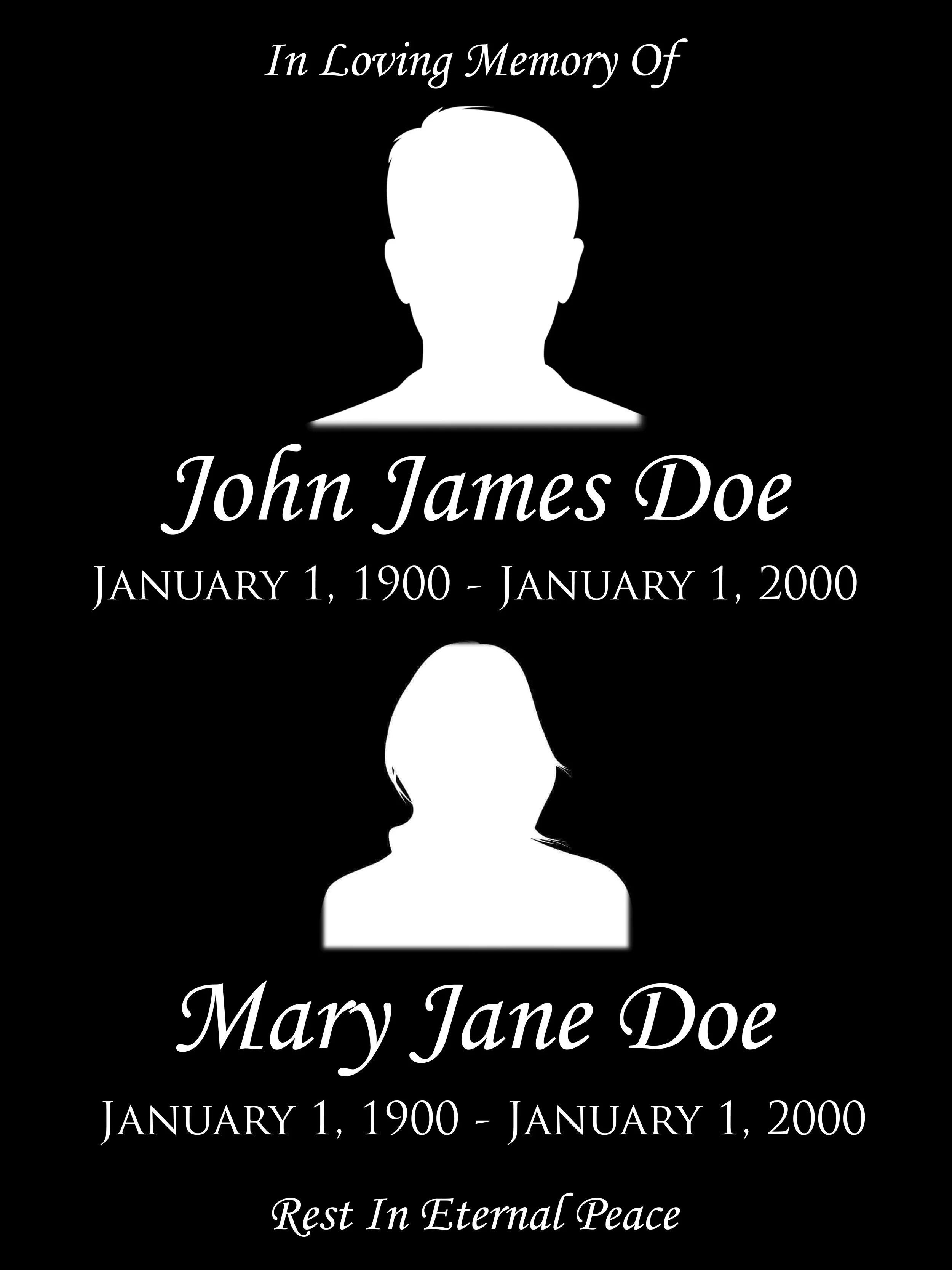 Layout #5 18 x 24 Duet Centered 2 Photos $640.00
