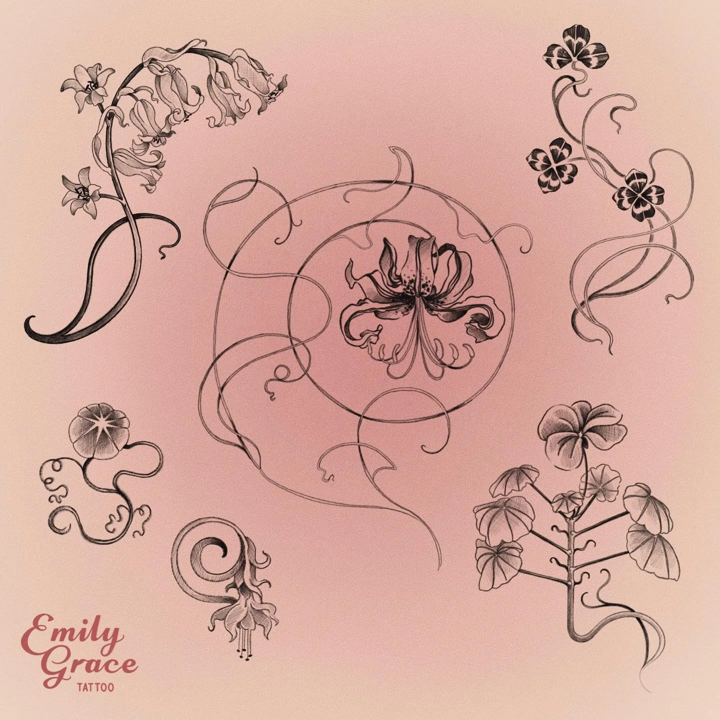 ✤ ✺ new flash ✺ ✤

These are all unrepeatable, I&rsquo;m currently booking appointments for June.

🌀 my booking link is in my bio 🌀

#tattooflash #flashdesign #botanicaltattoo #artnouveau #whimsy