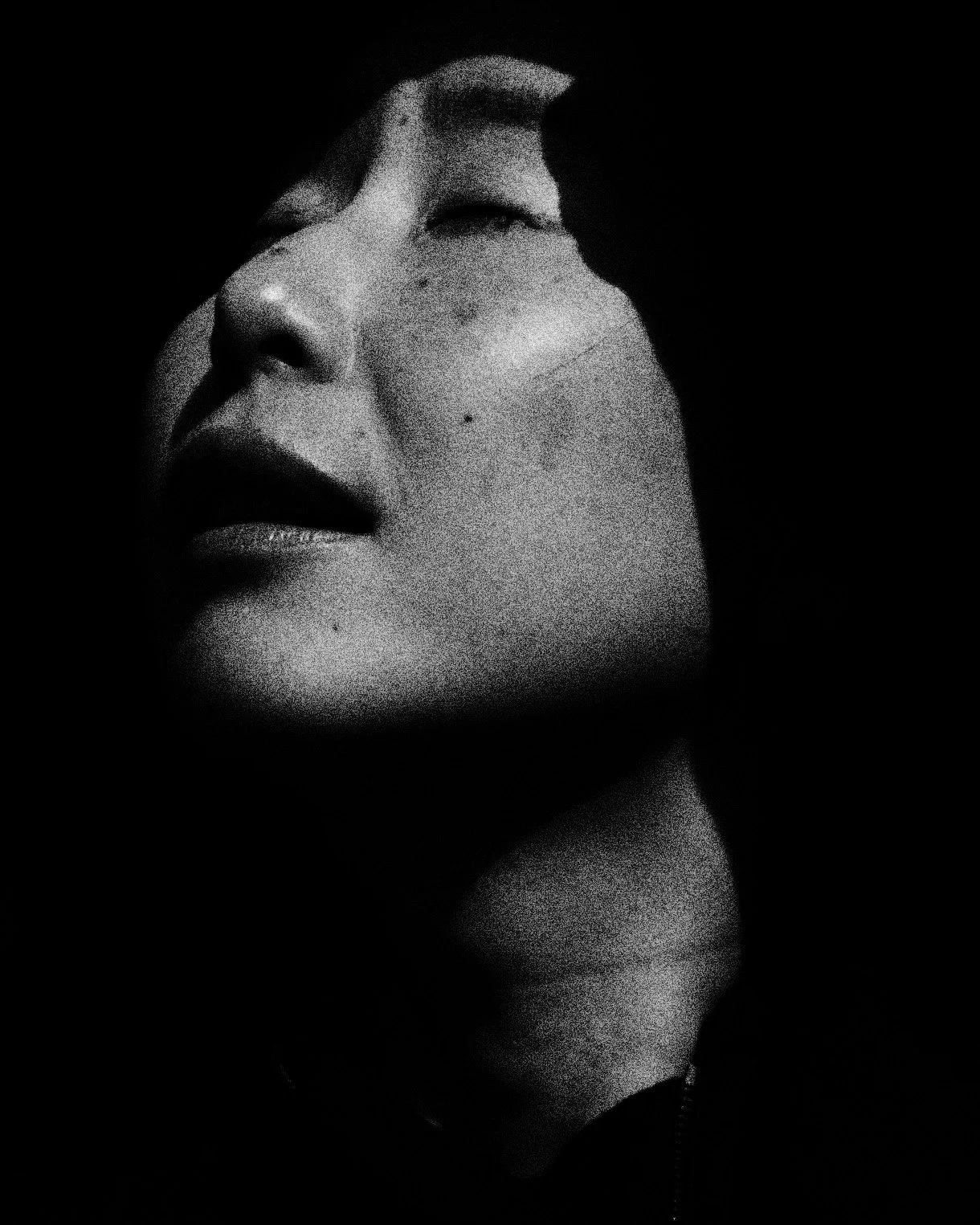 Black and white art portrait photograph by Chris Mann