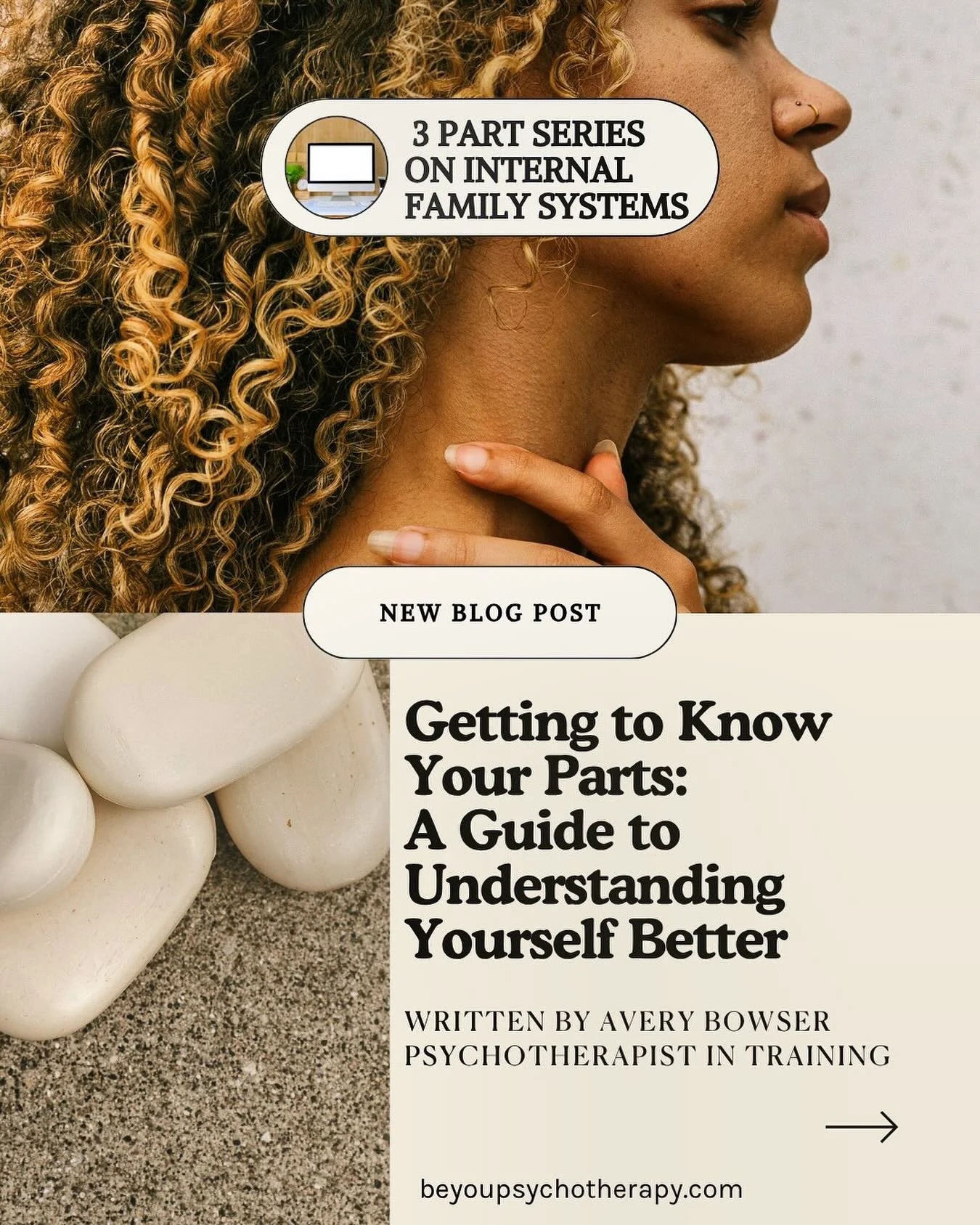 New on our blog! Getting to Know Your Parts: A Guide to Understanding Yourself Better 🧠✨
Written by Avery Bowser, Psychotherapist in Training, this post is part 1 of our 3 part series on Internal Family Systems (IFS). This blog will introduce you to