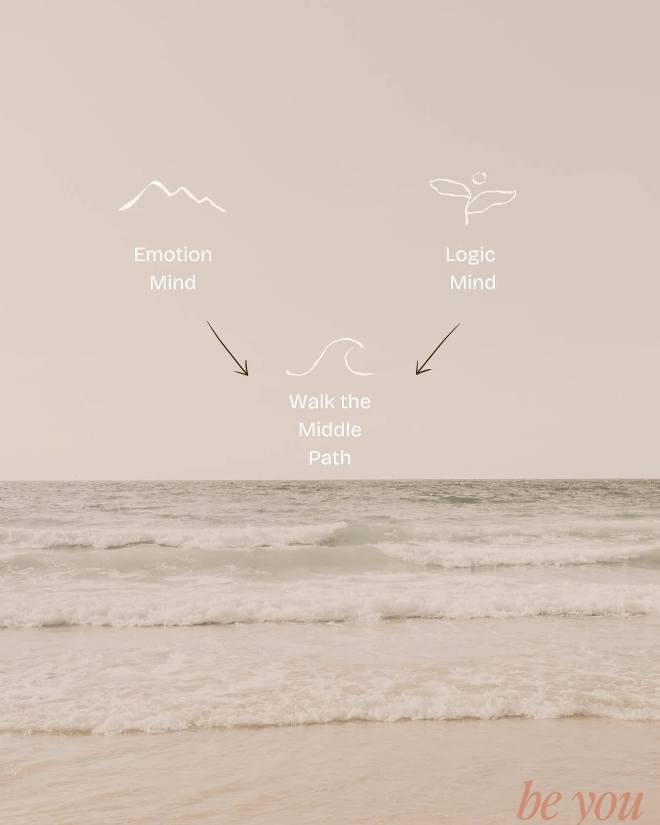 When we ignore our emotions we feel disconnected. When we ignore logic we feel overwhelmed.  When we listen to both, we feel secure, confident and authentic. Choose to walk the middle path ✨✨