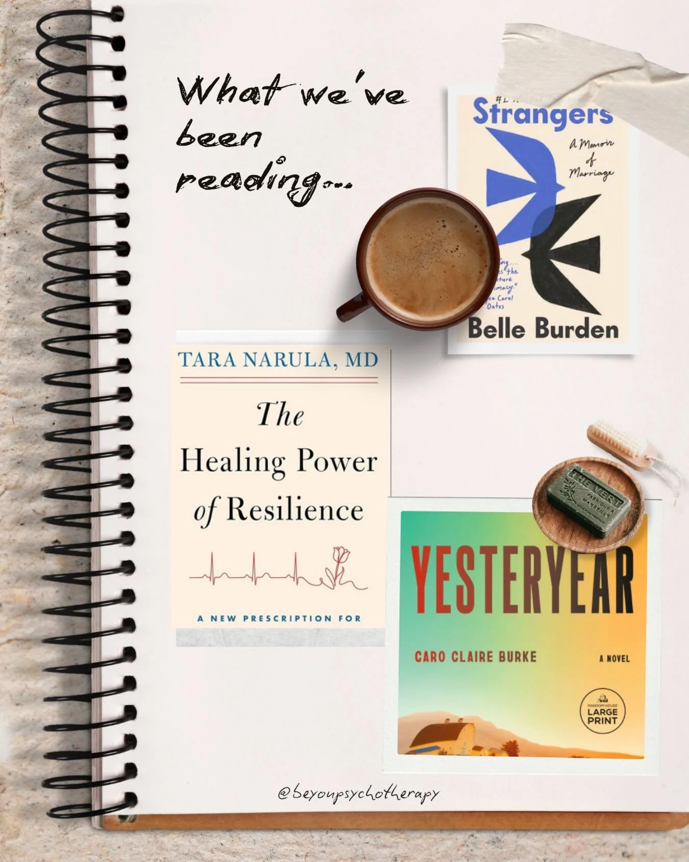 Many of our therapists love to read 📕🐛 and enjoy a mix of therapy books and fiction. Did you know we have a library on our website filled with book recommendations from our team? Do you have any favorite mental health/wellness books? Check out our 