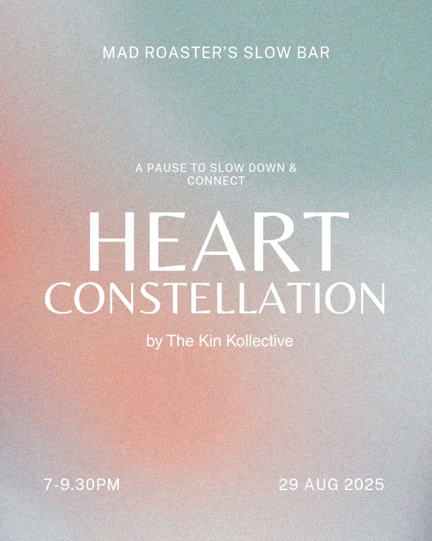Join us at the Heart Constellation caf&eacute; retreat, hosted by The Kin Kollective, where you'll immerse yourself in an enchanting blend of intimate workshops, artistic performances, and meaningful connections. ✨️

Enjoy cozy, inviting spaces desig