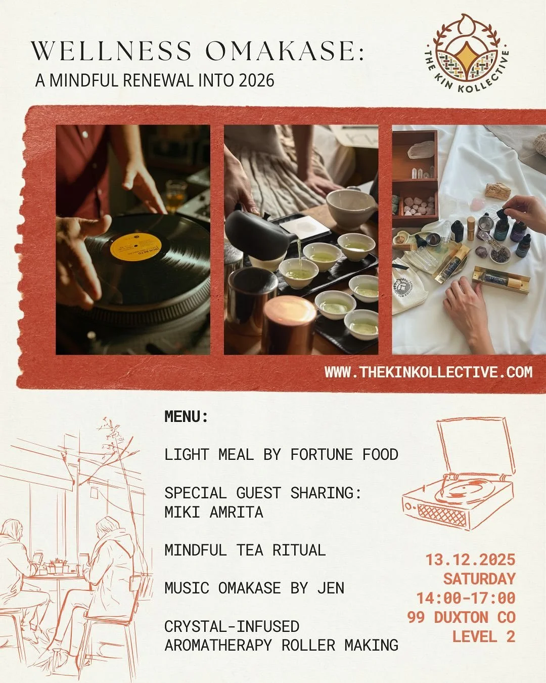 As 2025 draws to a close, we invite you to pause, reflect, and begin anew.

𝐖𝐞𝐥𝐥𝐧𝐞𝐬𝐬 𝐎𝐦𝐚𝐤𝐚𝐬𝐞: 𝐌𝐢𝐧𝐝𝐟𝐮𝐥 𝐑𝐞𝐧𝐞𝐰𝐚𝐥 𝐈𝐧𝐭𝐨 𝟐𝟎𝟐𝟔
 is a multi-sensory retreat curated by The Kin Kollective, where heart, mindfulness, and comm