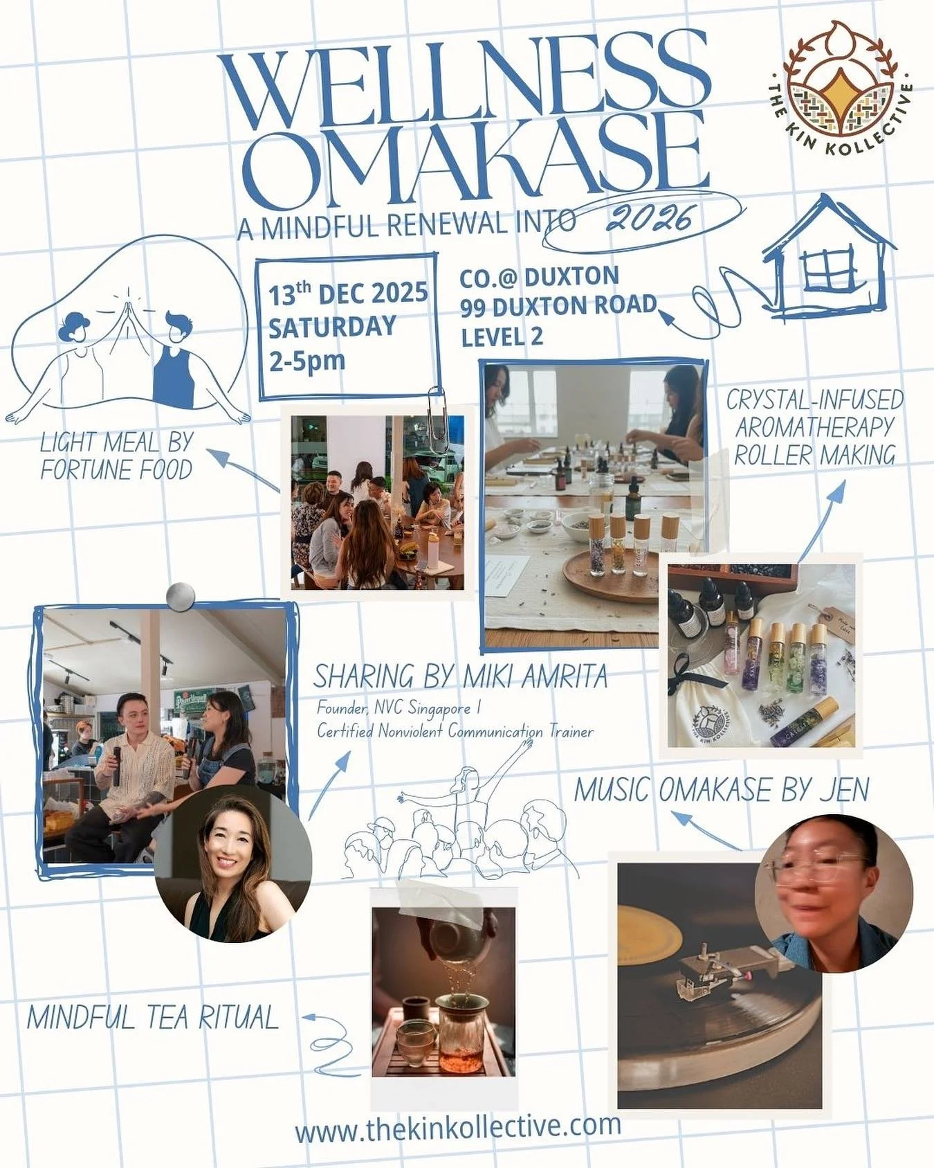 𝐖𝐄𝐋𝐋𝐍𝐄𝐒𝐒 𝐎𝐌𝐀𝐊𝐀𝐒𝐄

Feeling stretched thin from work? Craving a little &ldquo;me-time&rdquo; and a cosy space with like-minded souls? Come slow down with us at Wellness Omakase &mdash; a lighthearted, sensory retreat designed to help you