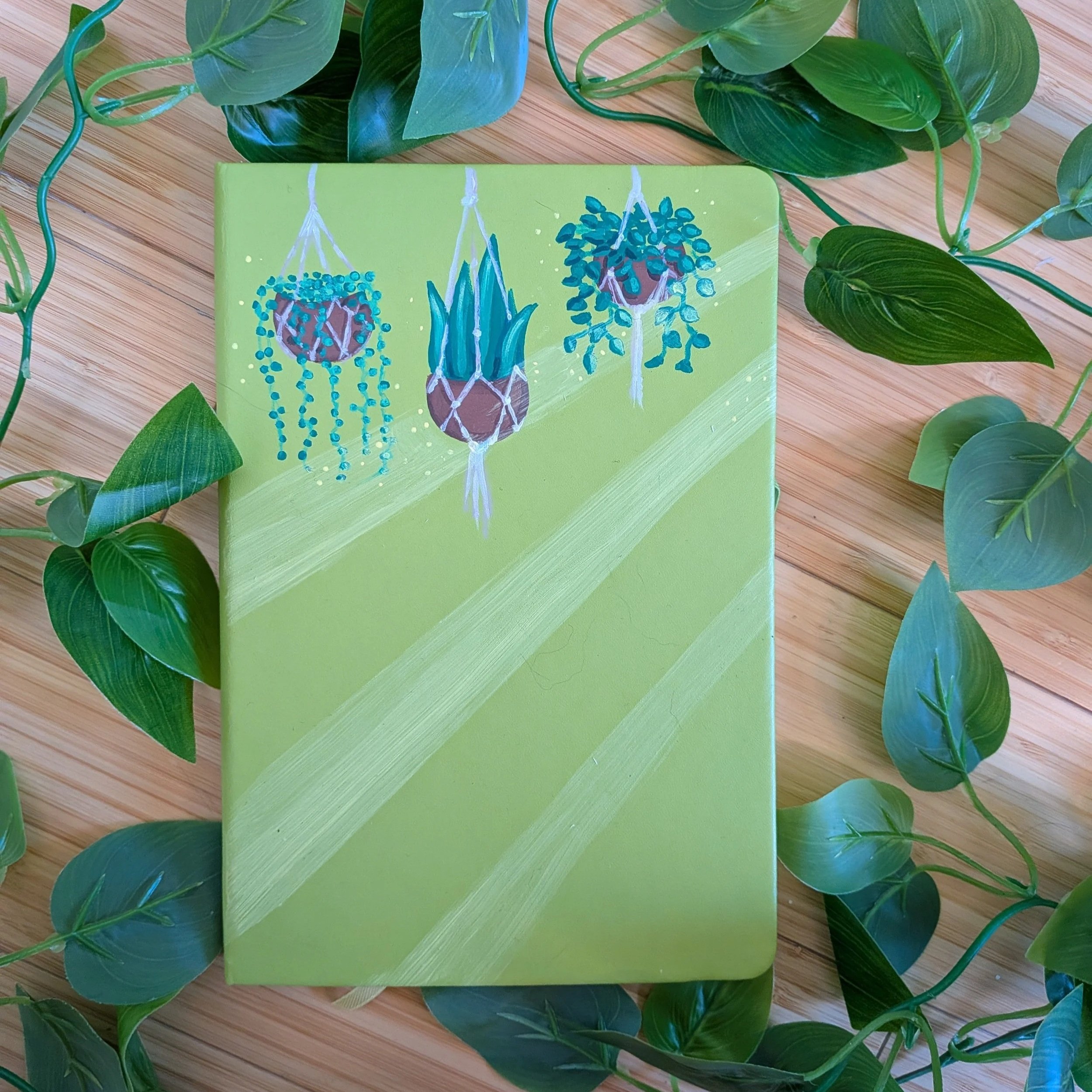 handpainted hanging plants journal