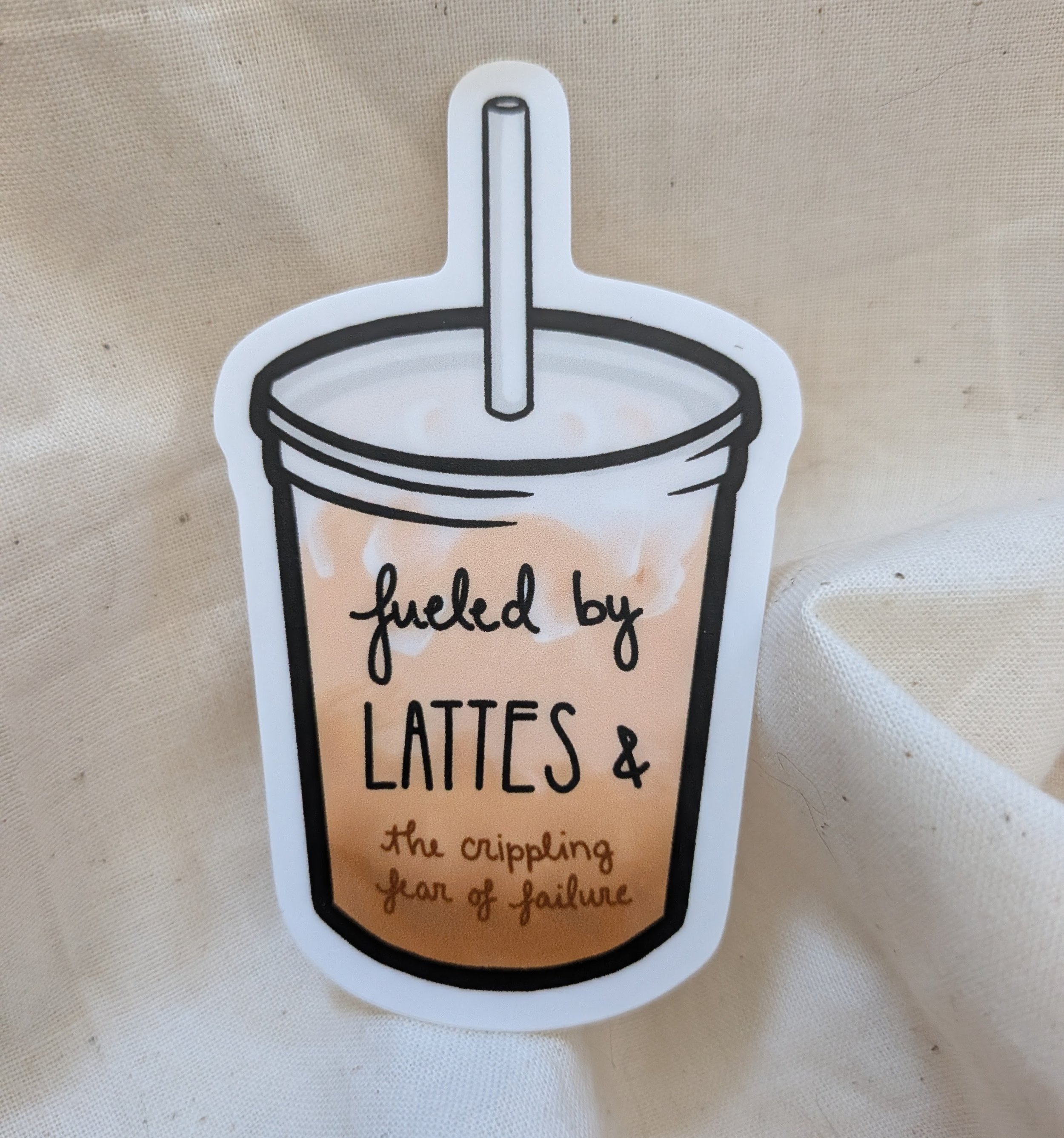 fueled by lattes sticker
