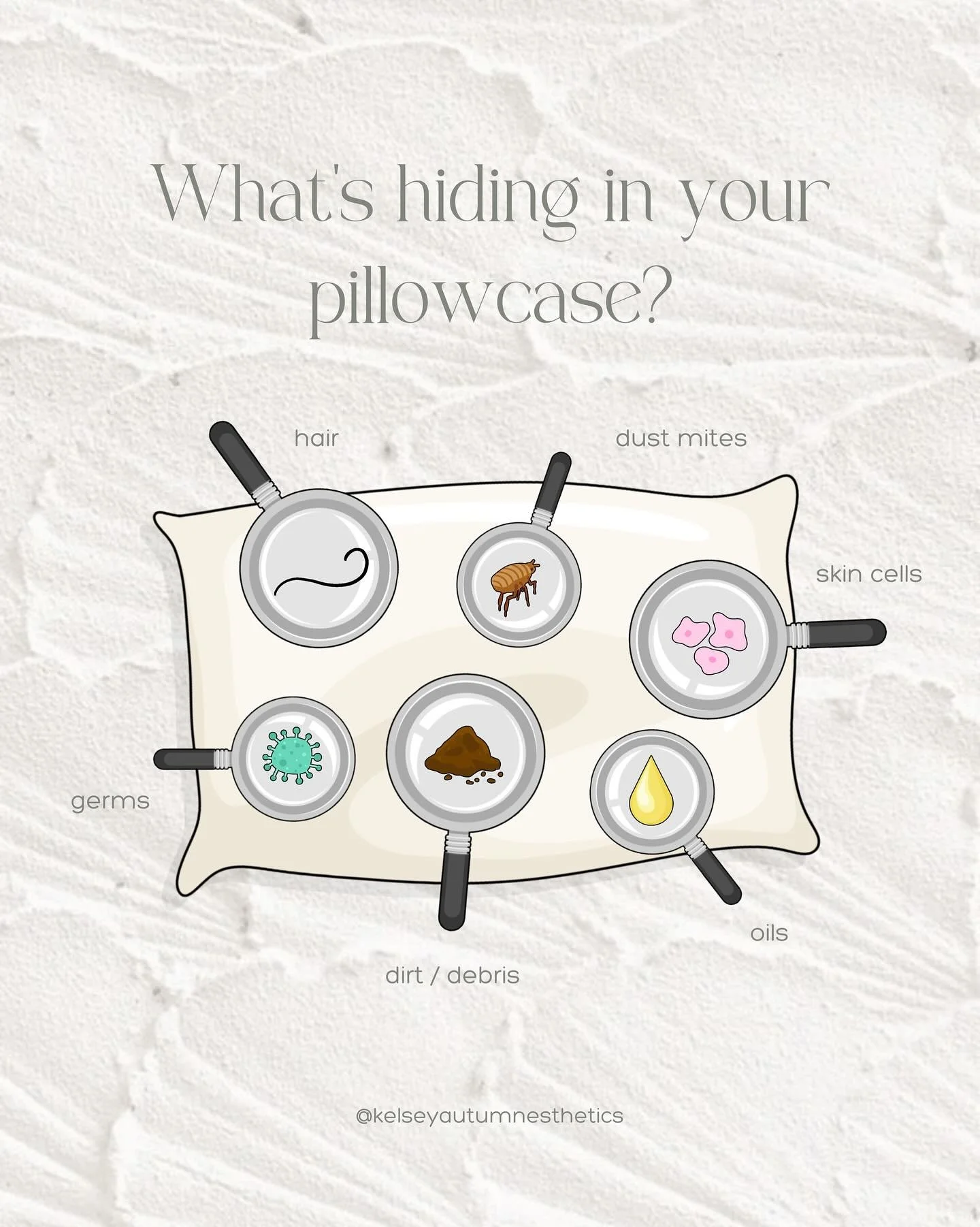 Your skin spends 6-8 hours a night on your pillowcase&hellip;so what&rsquo;s hiding there matters! 

Oil, sweat, product residue, dead skin cells, and bacteria can build up fast which can lead to breakouts and irritation. 

I recommend washing your p