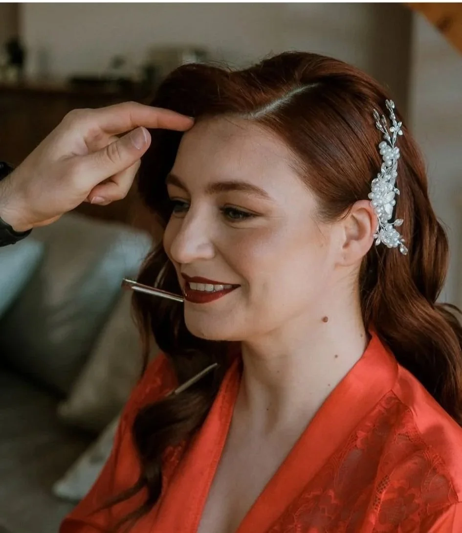 Portugal wedding, hair and makeup artist, José Félix Beauty, creating elegant and flawless bridal looks for destination weddings