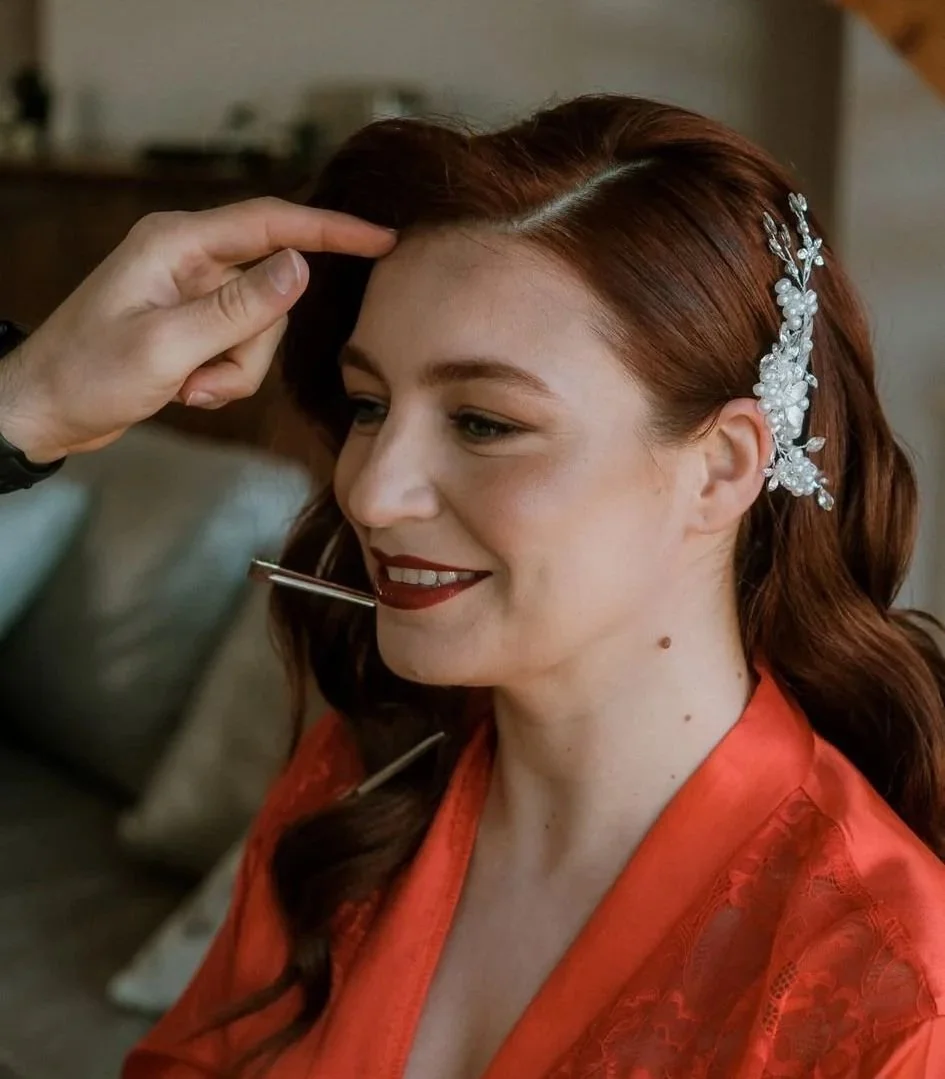 Portugal wedding, hair and makeup artist, José Félix Beauty, creating elegant and flawless bridal looks for destination weddings