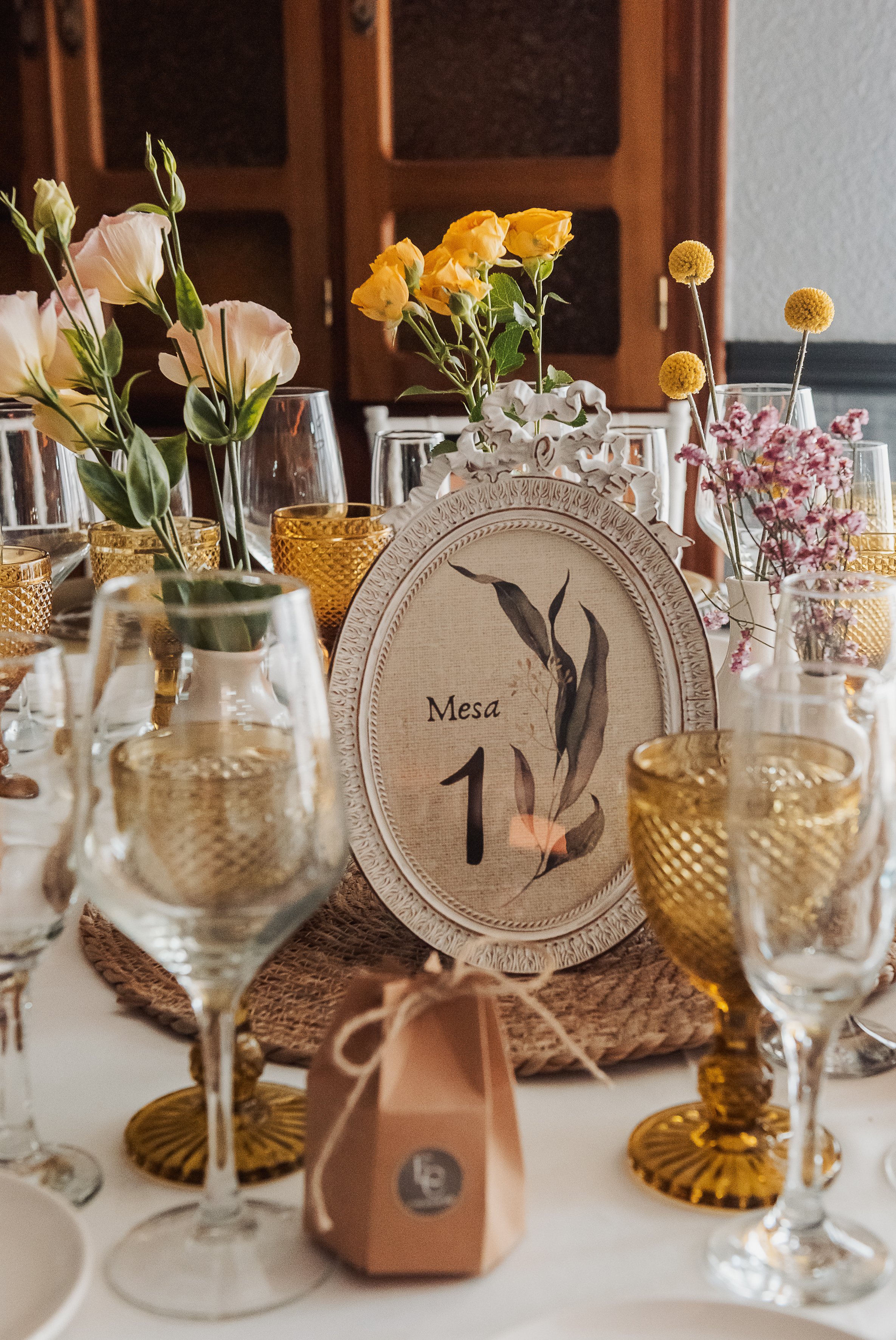 Decoración de una mesa para boda de Carmen Davinia Eventos