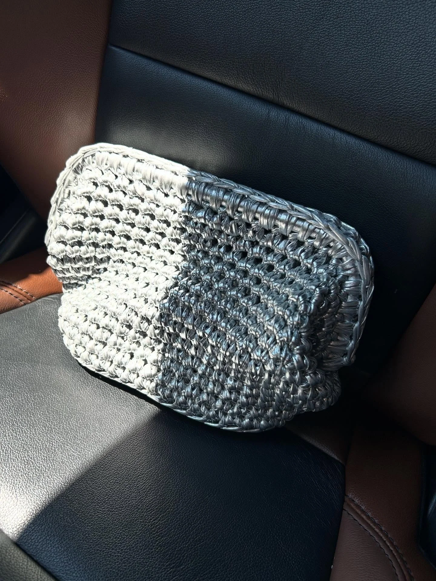 If you&rsquo;re local and have been interested in one of my bags, but want to see them in person first, you&rsquo;re in luck! This silver clutch and a few others are available @urbancottagenj for the next few weeks!! Come by and have a look 👀