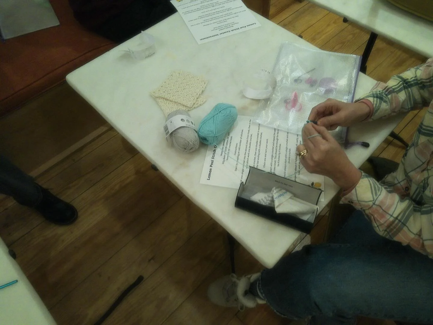 First crochet workshop @thespeckledeggcafe went great!!! If you missed tonight&rsquo;s, join us for the next one!