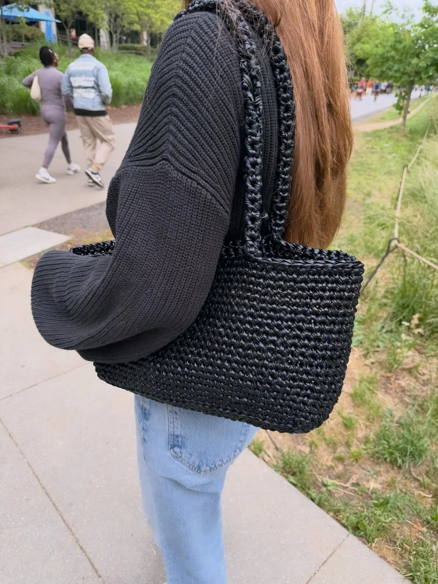 Medium Christina Bag for Christina 🖤

Custom made in metallic black &clubs;️