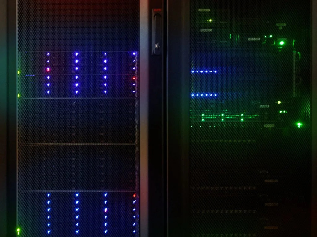 Some of Maxxam's data-centre servers that reliably host business data.  