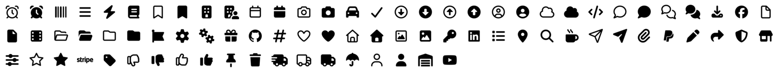 Selection of Font Awesome icons.