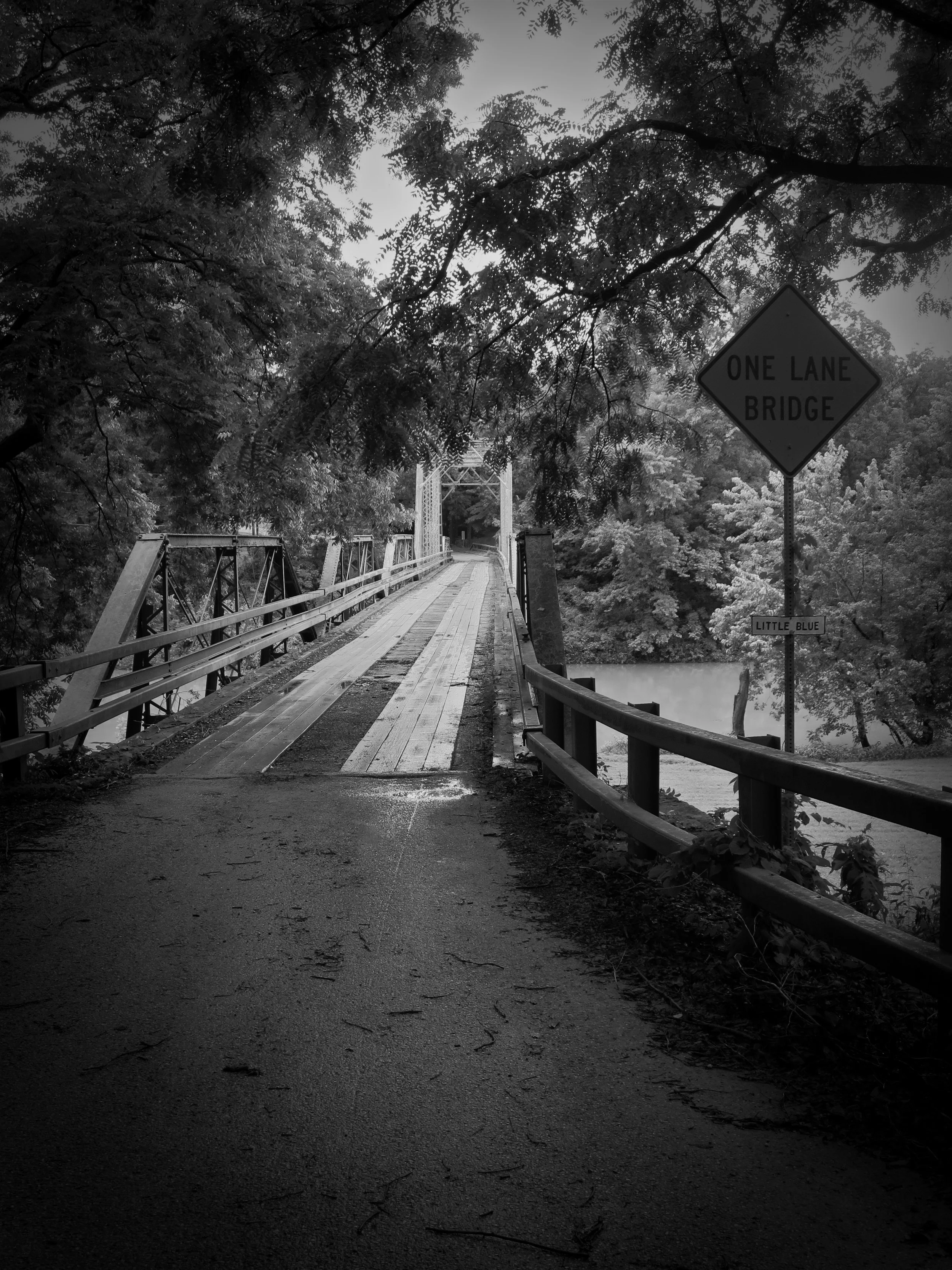 Old bridge in Alton, Indiana