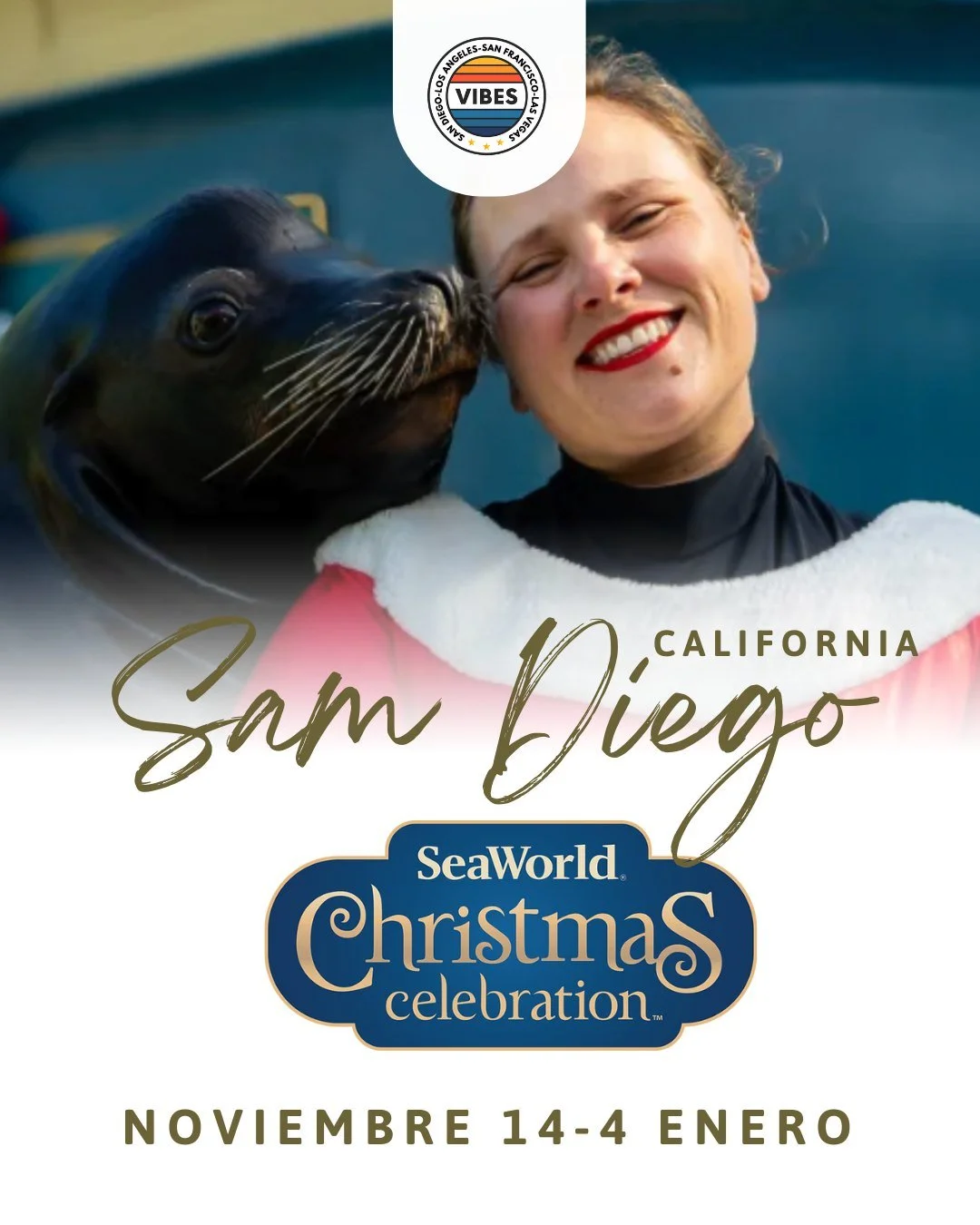 Vive la magia de la Navidad en SeaWorld San Diego
El parque se transforma en un mundo lleno de luces, villancicos y alegr&iacute;a con Christmas Celebration. Disfruta espect&aacute;culos navide&ntilde;os, la visita de Santa Claus, deliciosos dulces d