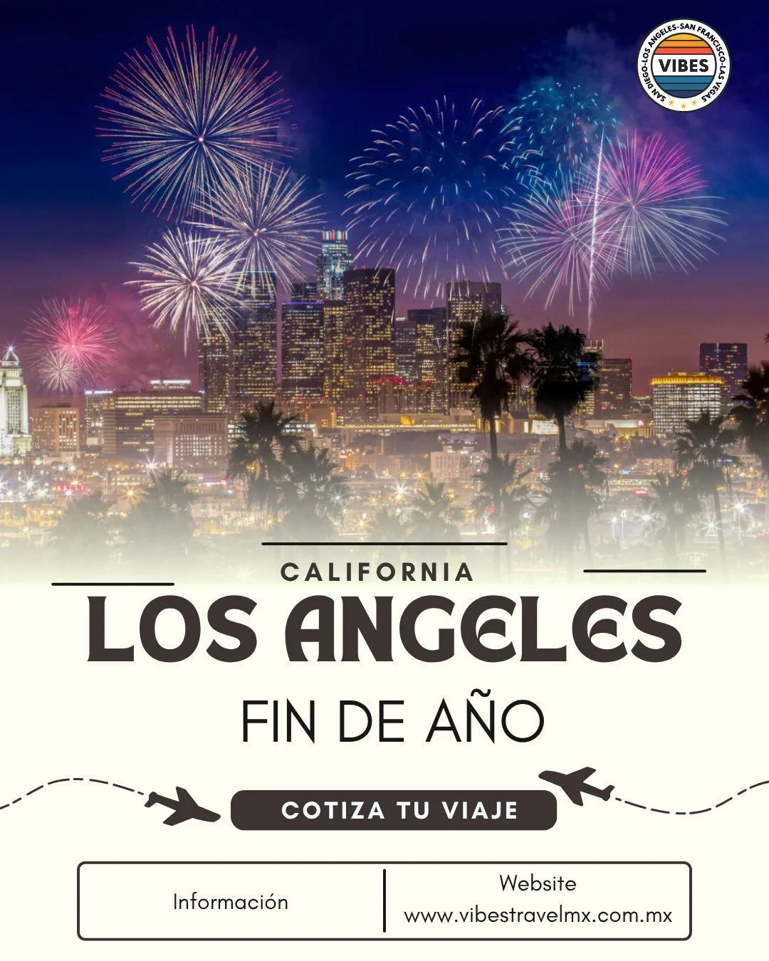 Recibe el A&ntilde;o Nuevo en Los &Aacute;ngeles
Vive la llegada del 2026 en una ciudad llena de estilo, energ&iacute;a y diversi&oacute;n.
Desde las fiestas en los rooftops de Hollywood hasta los fuegos artificiales sobre el muelle de Santa M&oacute