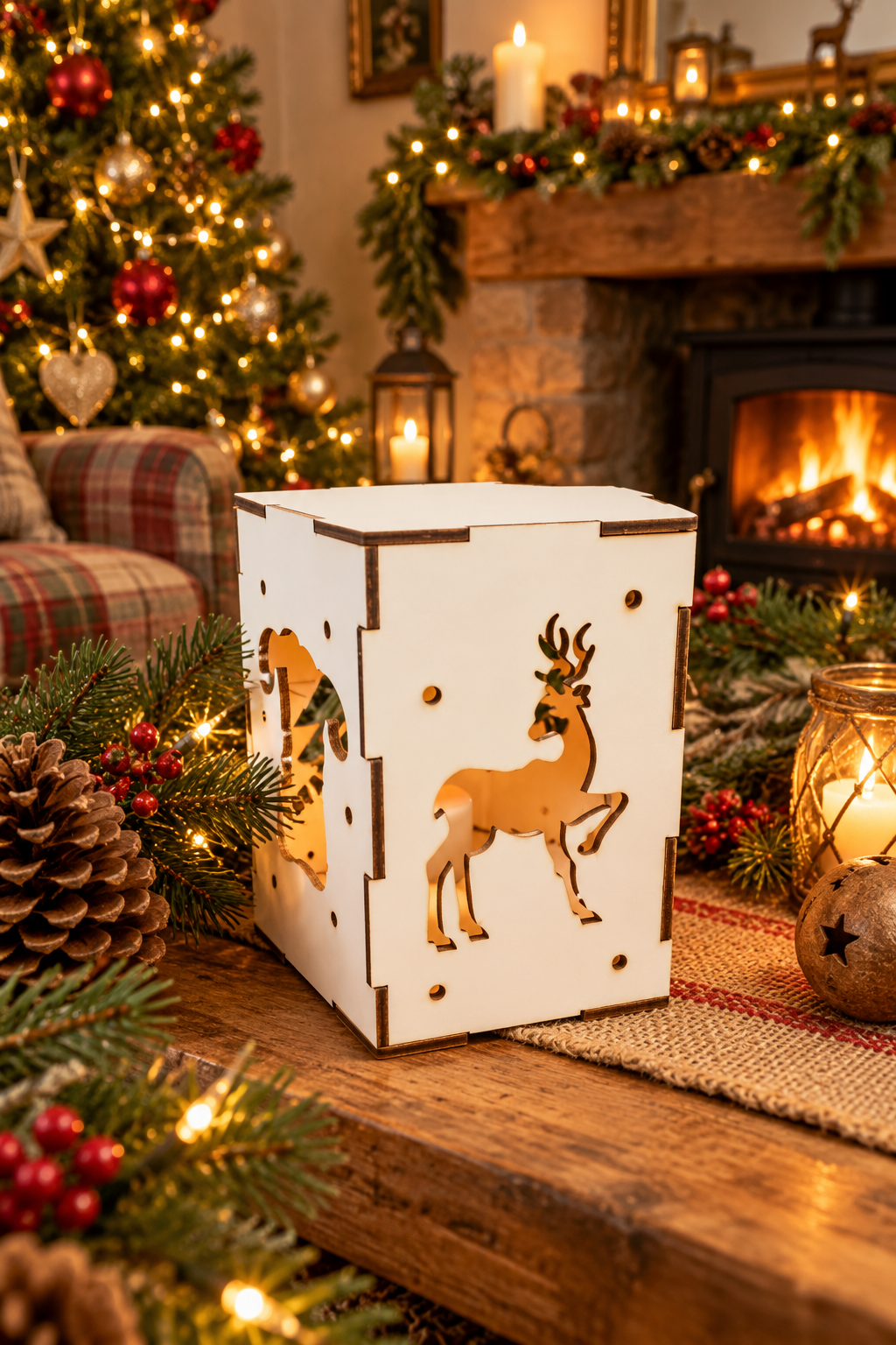 Festive Glow Christmas Light Box