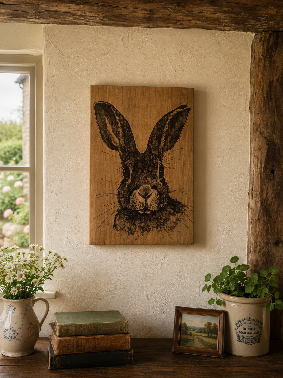 Hardwood Hare wall art