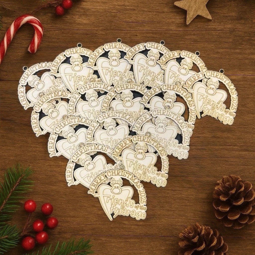 Custom Wooden Christmas Baubles - Bulk Order (10)