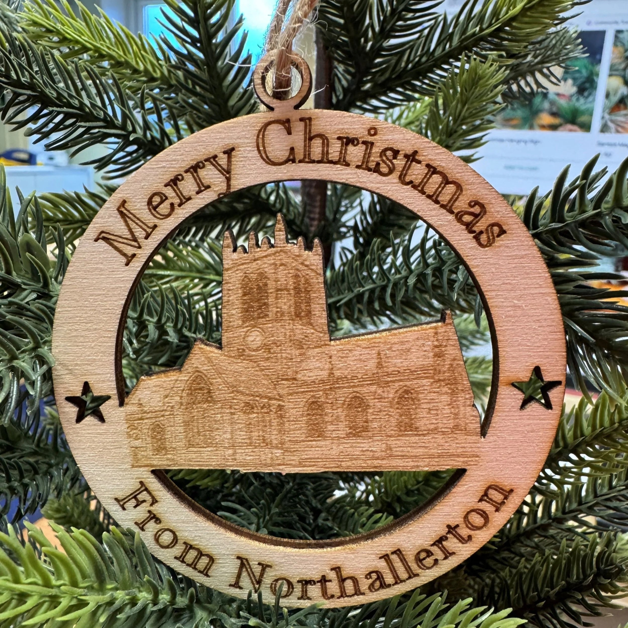 Northallerton Christmas Church Wooden Bauble
