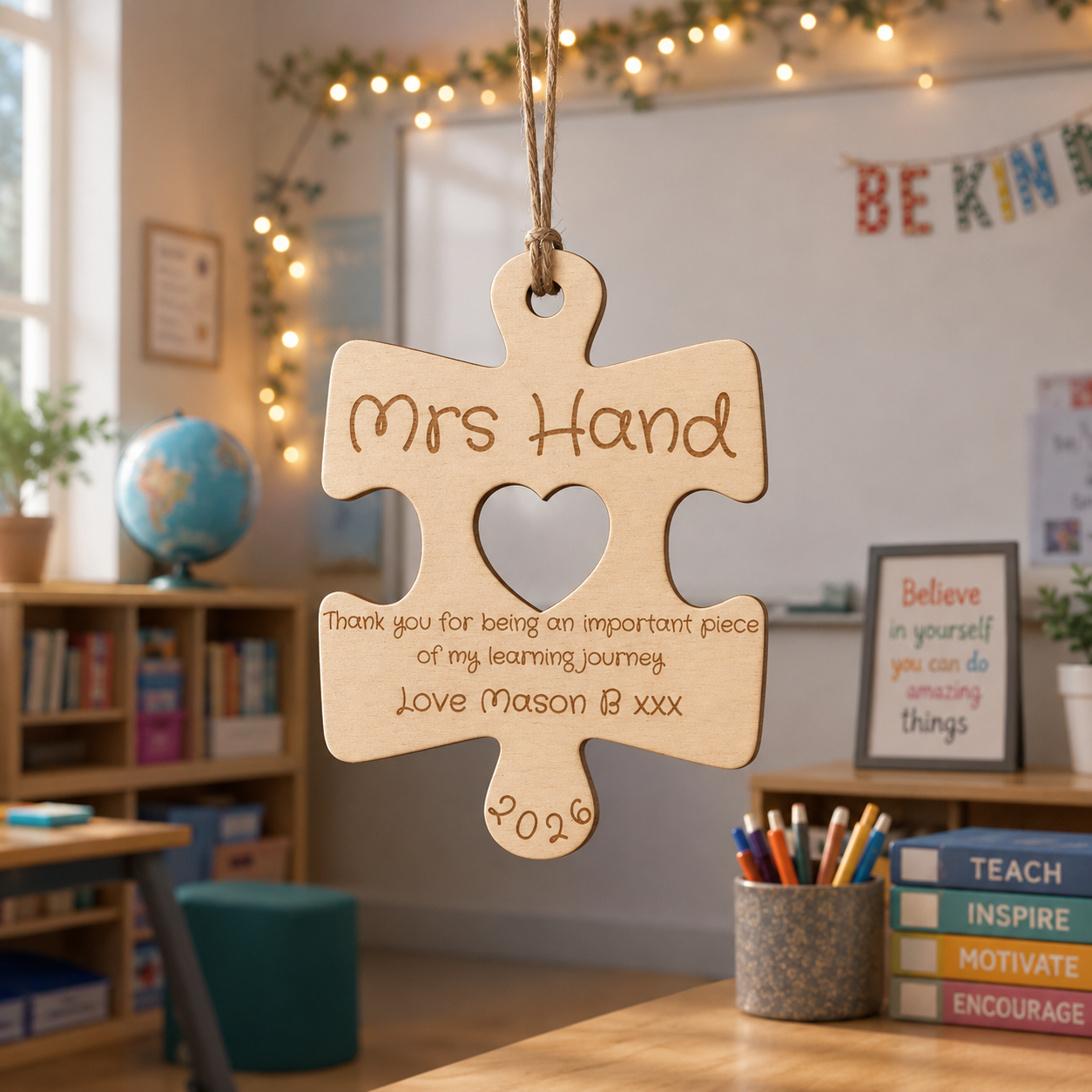 Puzzle piece teacher gift