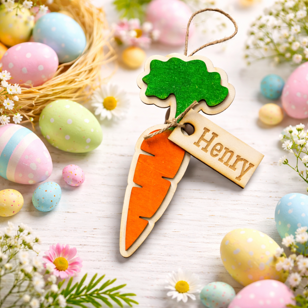 Personalised Carrot Easter Decoration