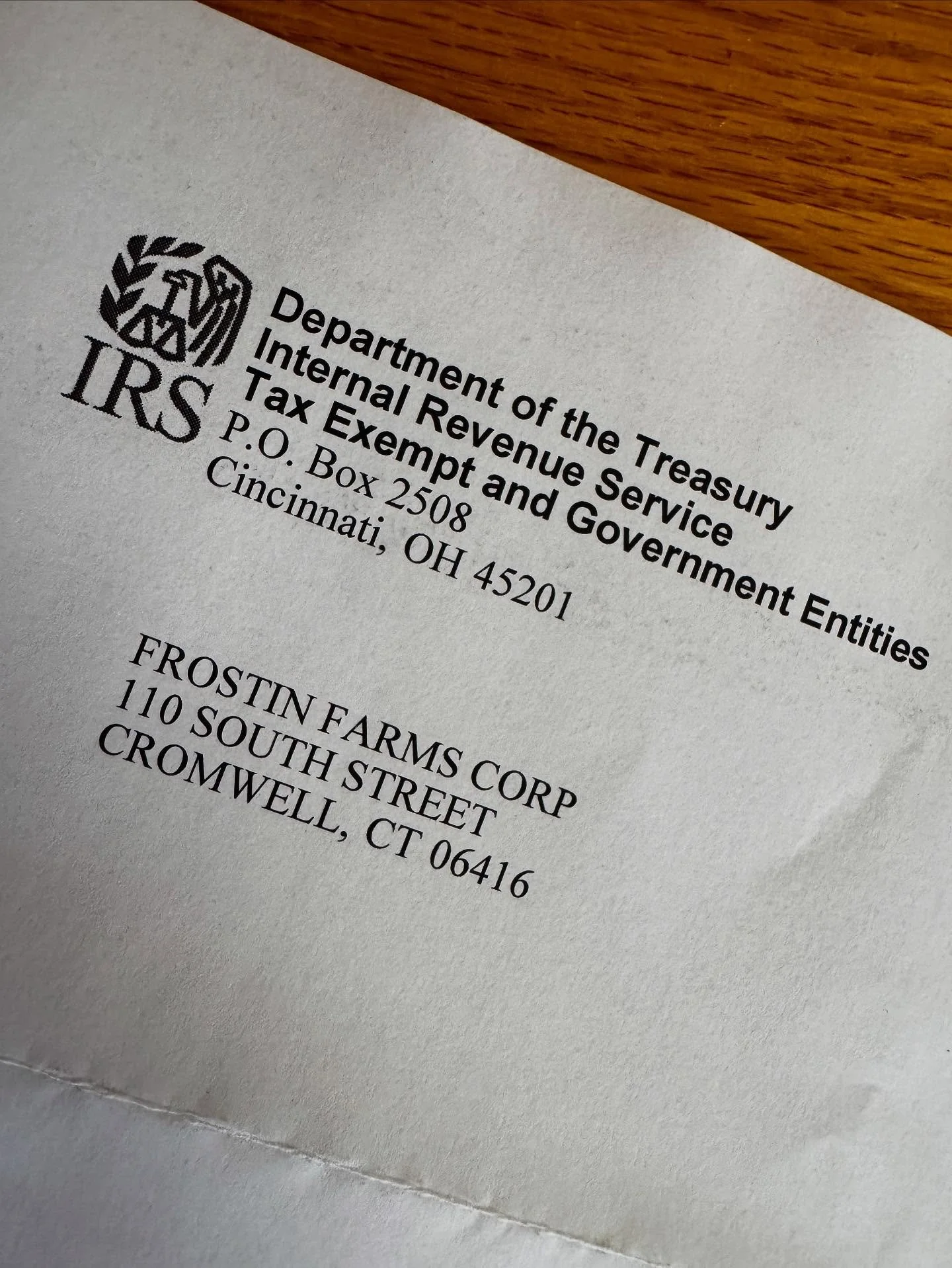🌿✨ Big news from Frostin Farms! ✨🌿

Normally, I don&rsquo;t exactly love getting mail from the IRS&hellip; but today was a wonderful exception. 💌

We are officially recognized as a 501(c)(3) nonprofit organization! 🎉 That means every donation mad