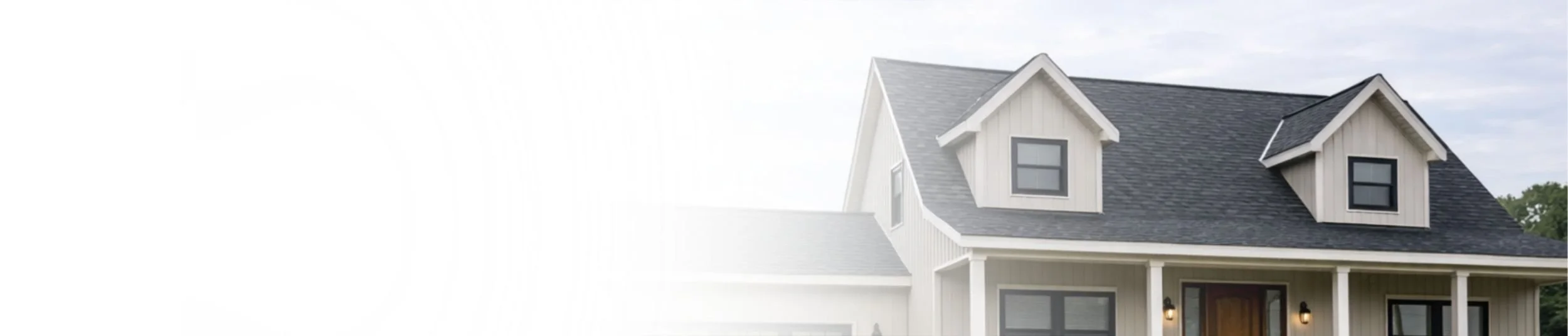 A beige Lake City Homes modular cape cod exterior with modern accents