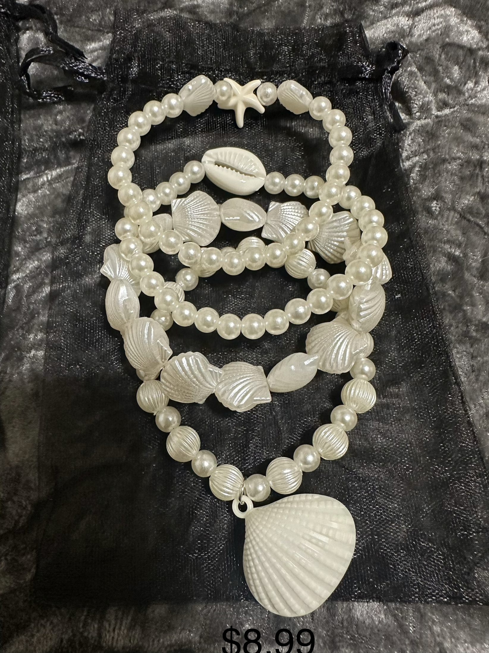 Azure Pearl Collection Bracelet Set of 4