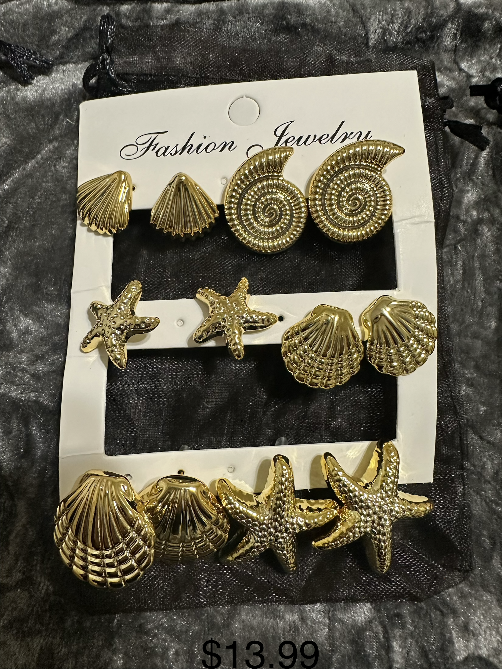 La Mer Dorée Set of 6 Earrings