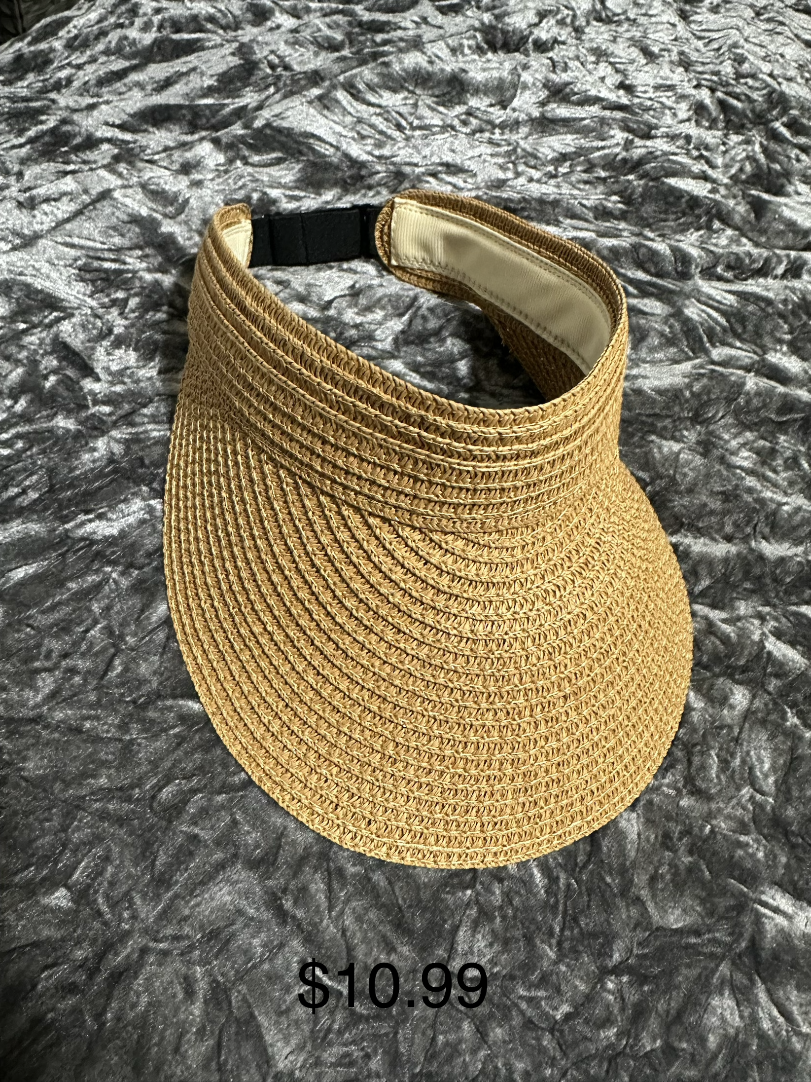 Solana Woven Visor — Tan Color