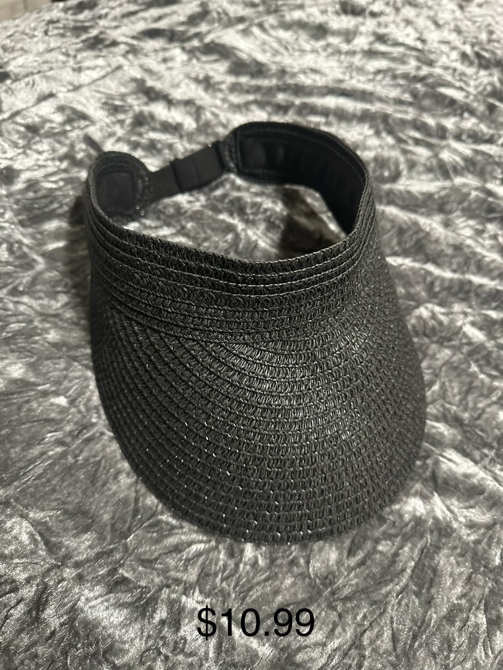 Solana Woven Visor — Black Color