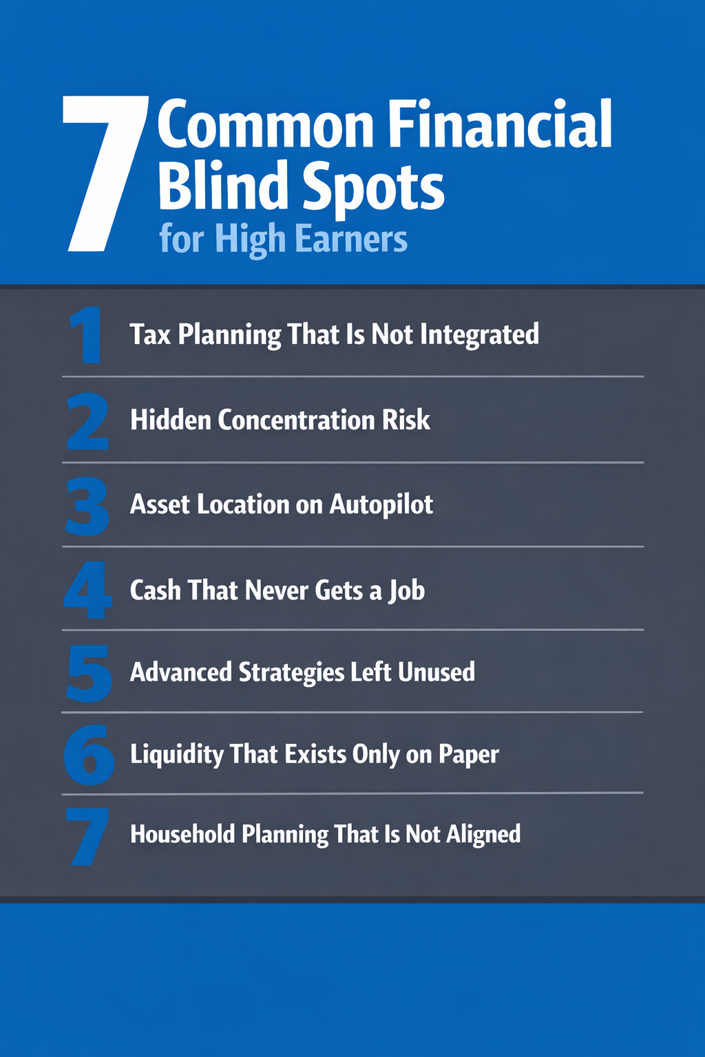 7 Common Financial Blind Spots for High Earners