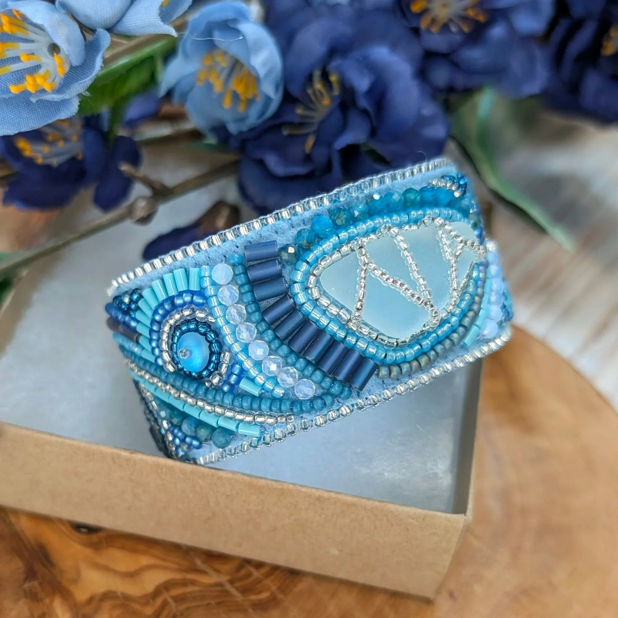 "Sea Glass I: Serenity" cuff bracelet