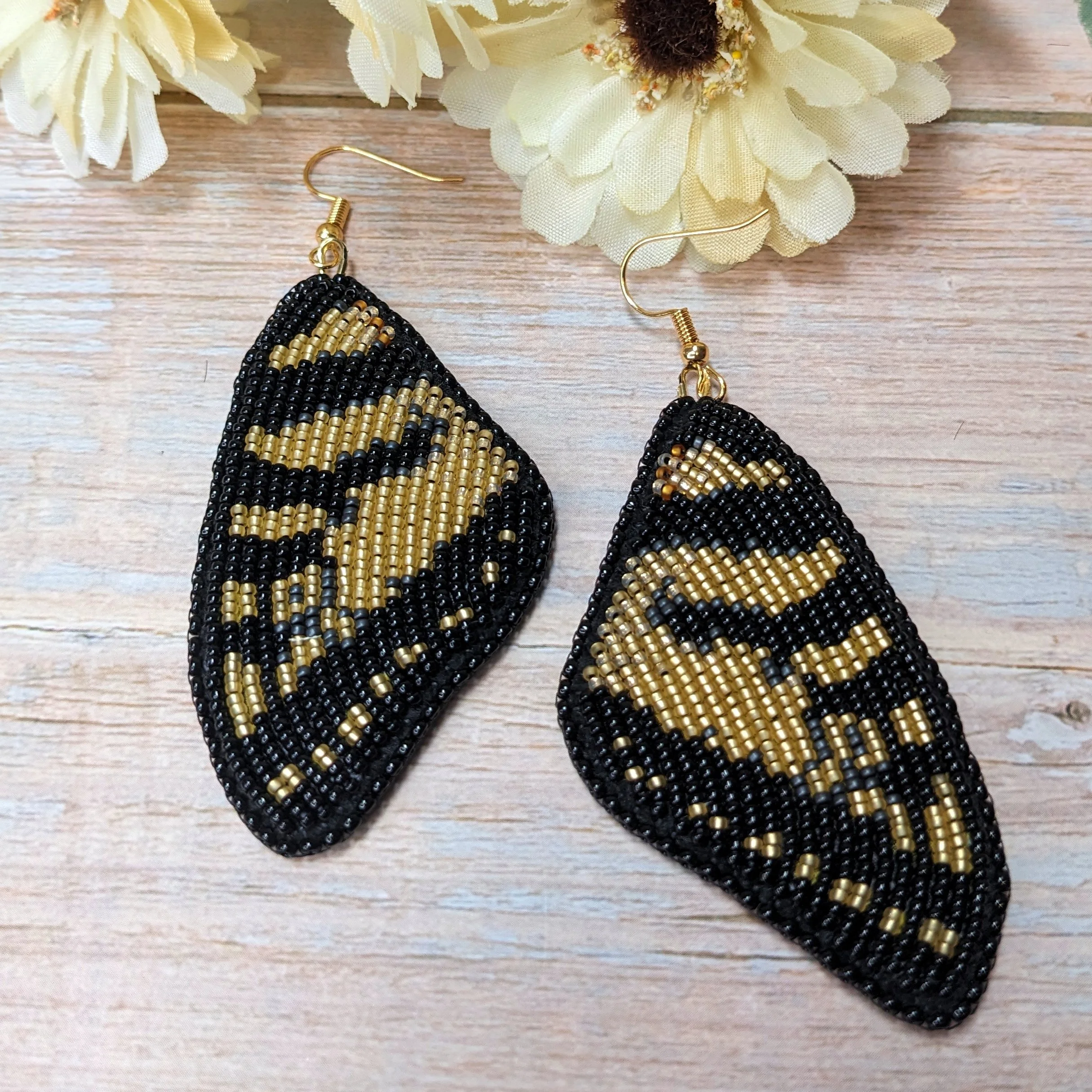 Eastern tiger swallowtail butterfly wing earrings - forewings
