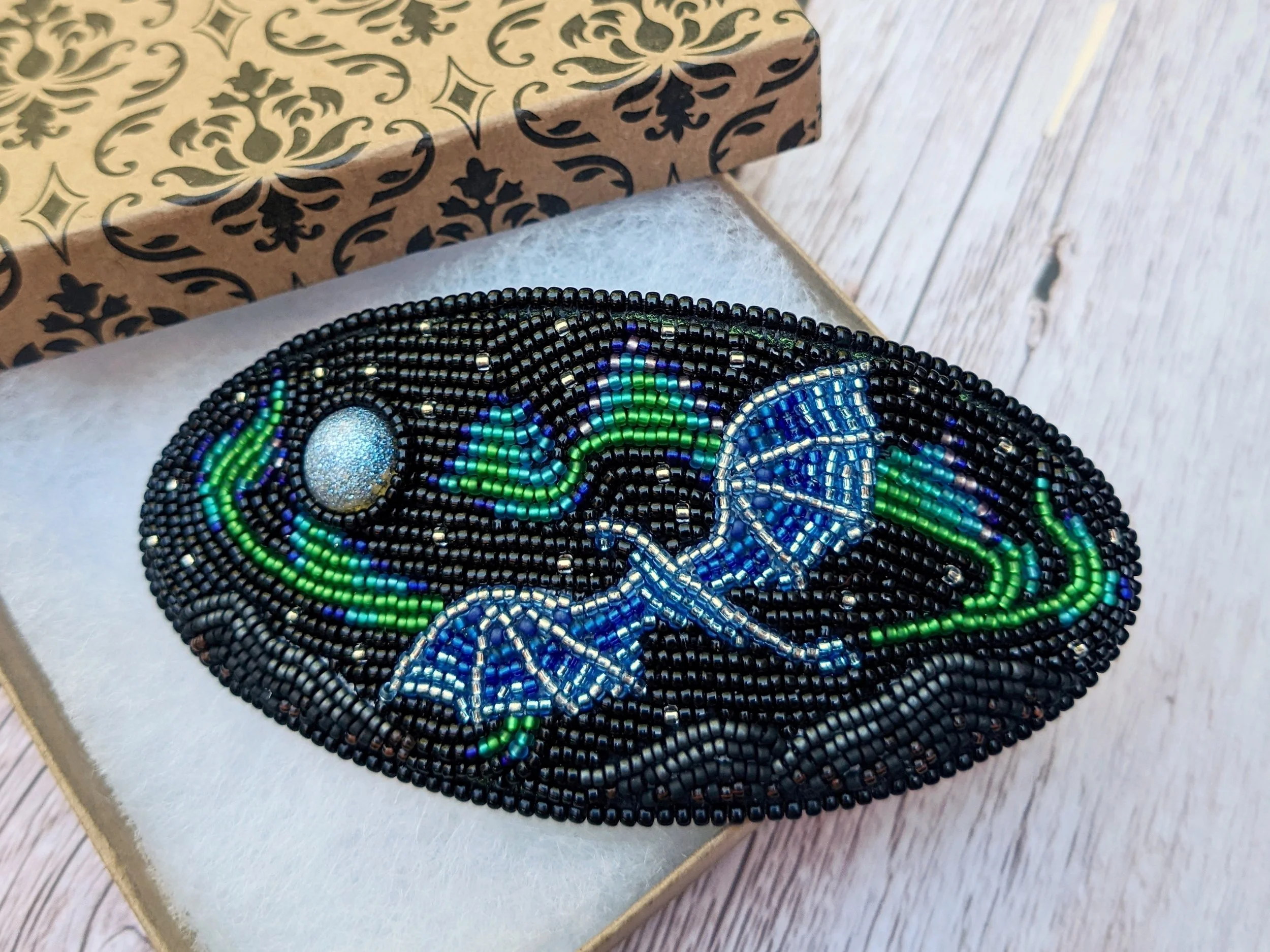 Aurora dragon hair clip