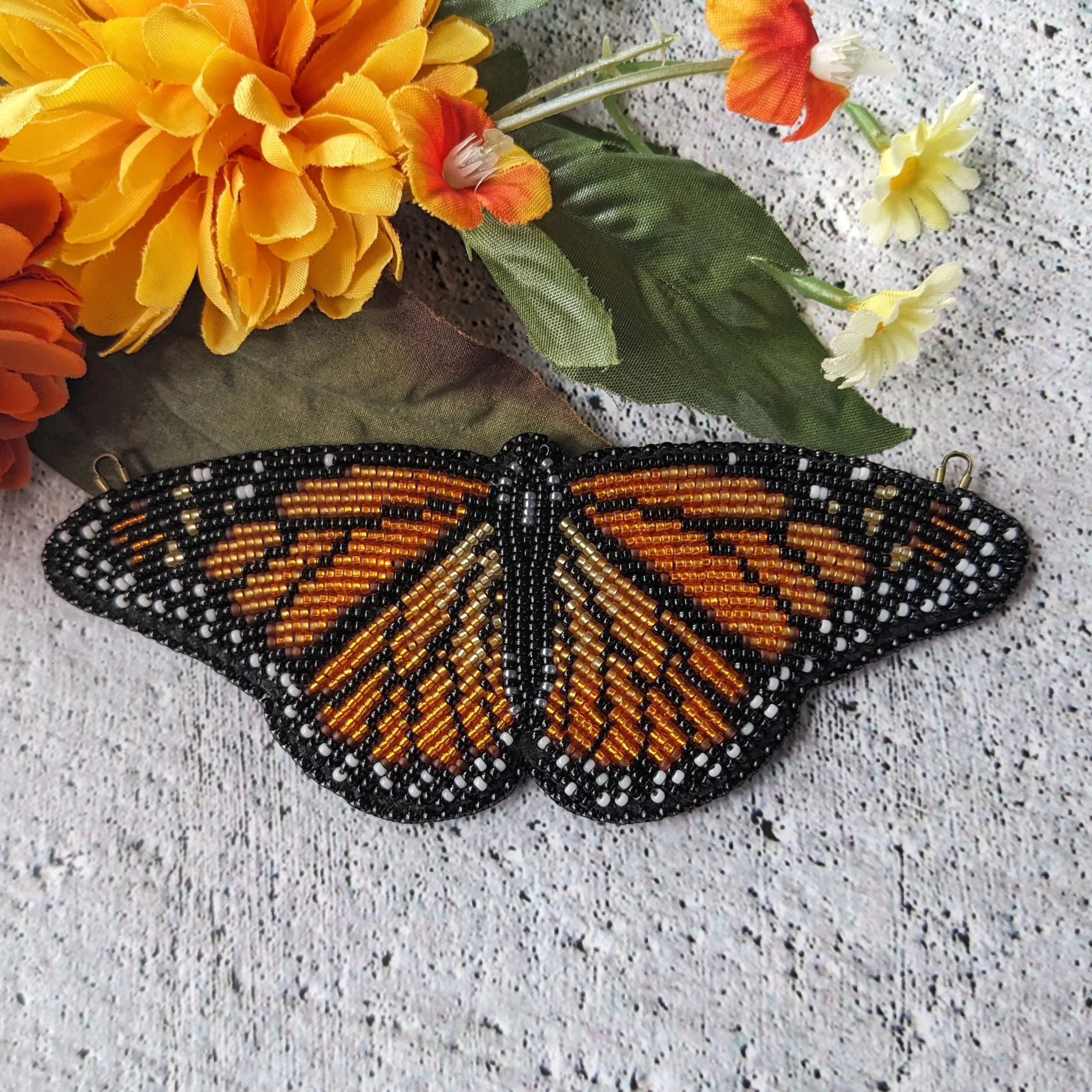 Extra-large monarch butterfly pendant