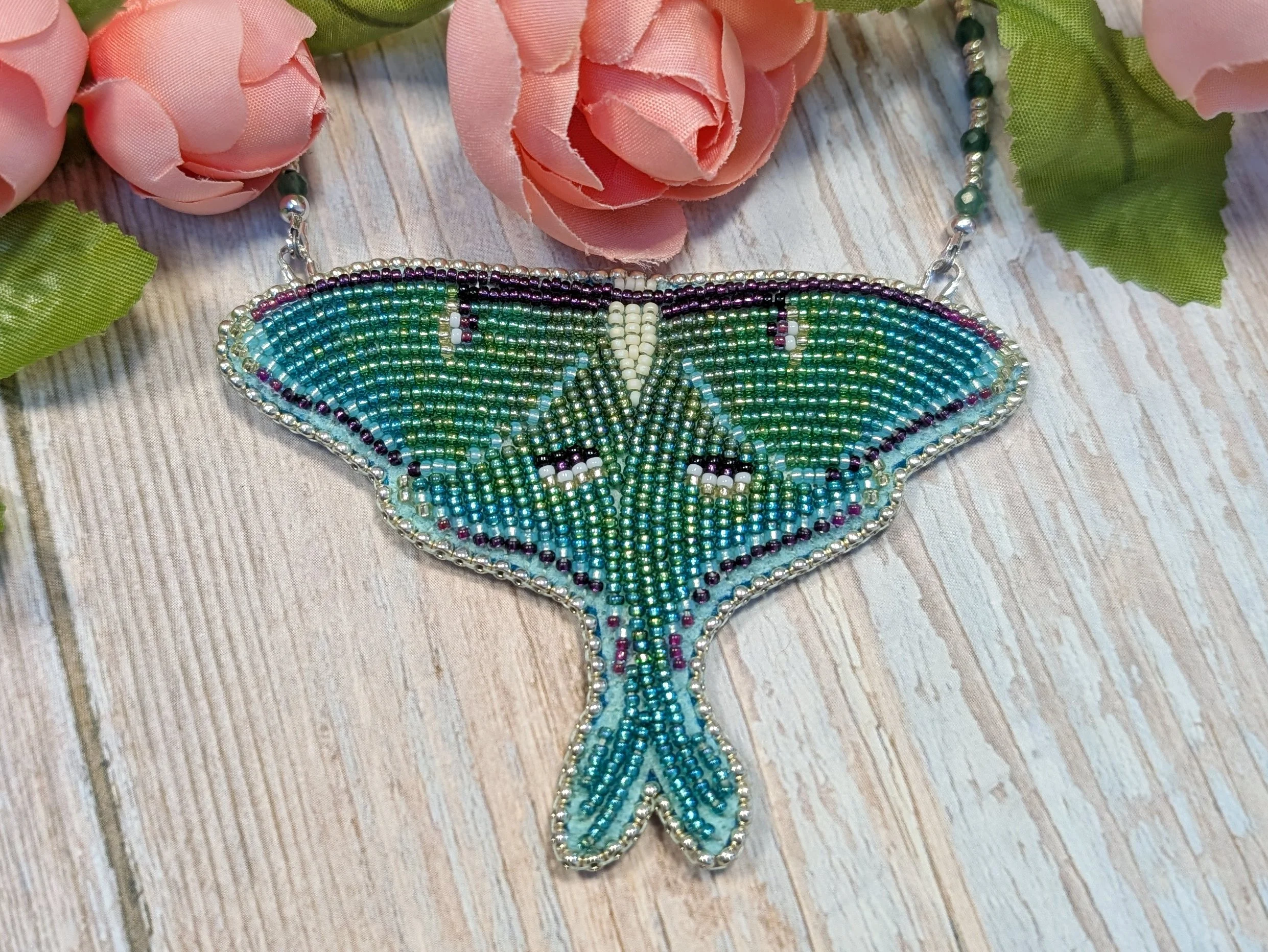 Luna Moth necklace