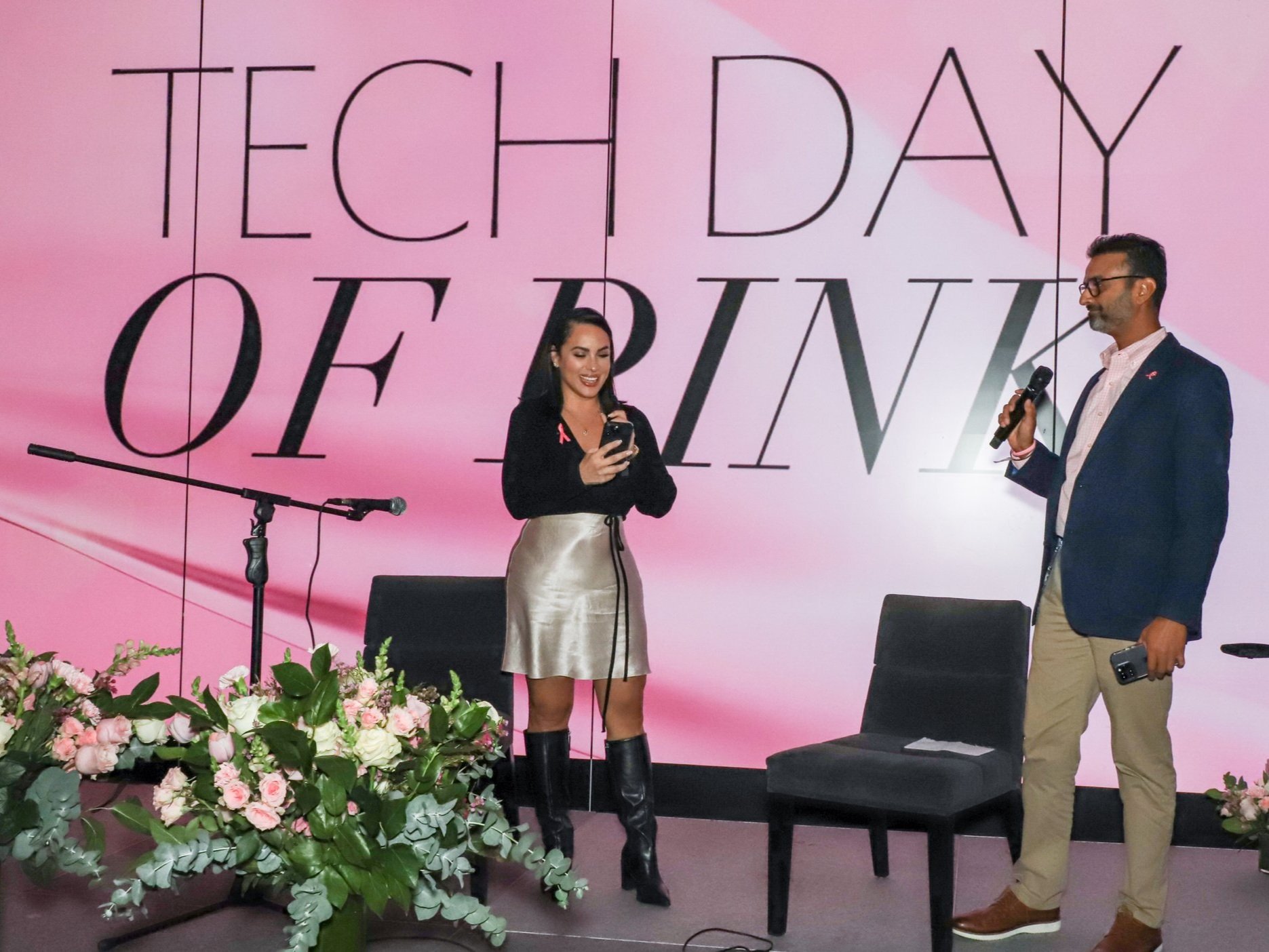 Tech Day of Pink Volunteers and Chief Executive Officer Maria Flores-Blanco