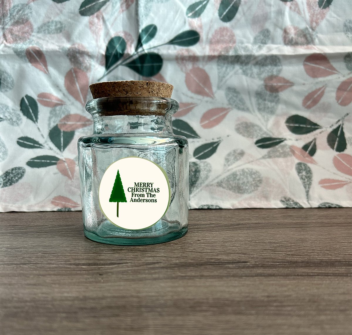 my jar bottle label - green abstract christmas tree Aleatha.jpg