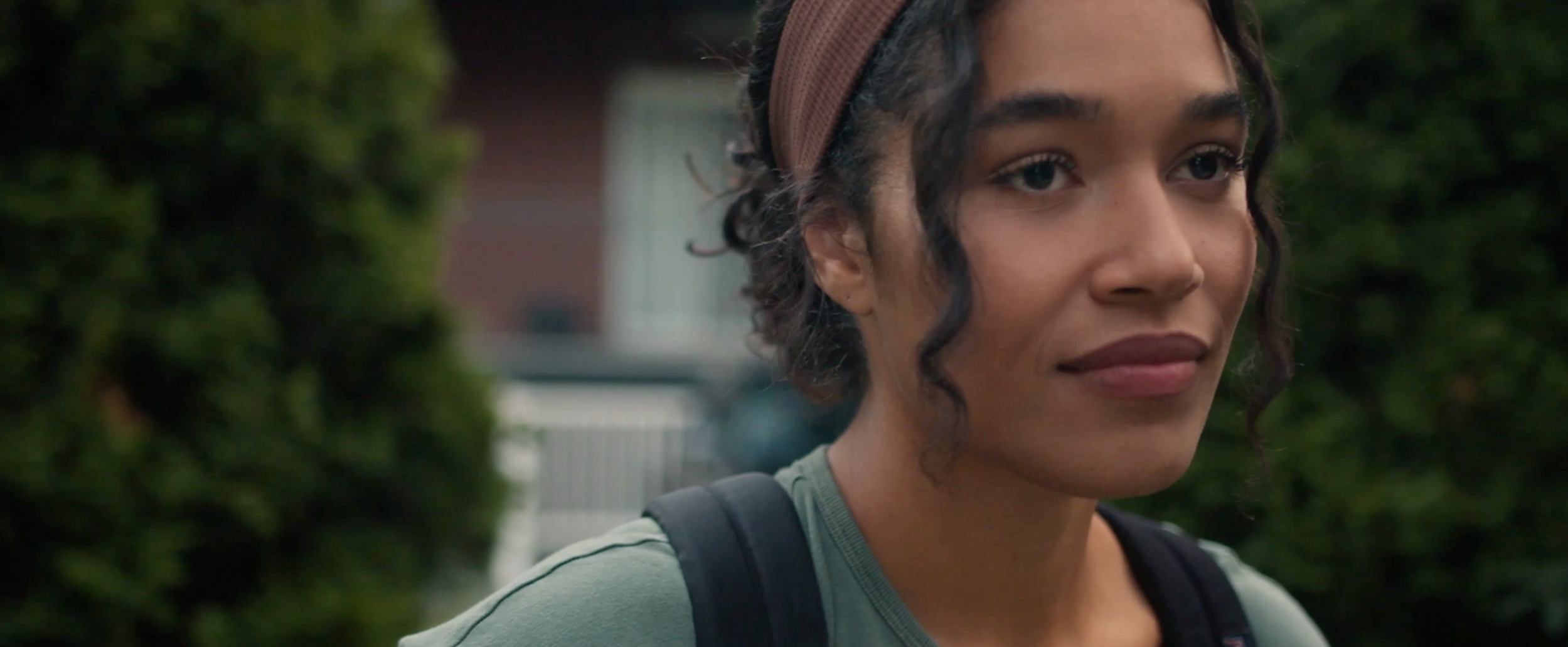 Savannah Bangoura in an outdoor film still.