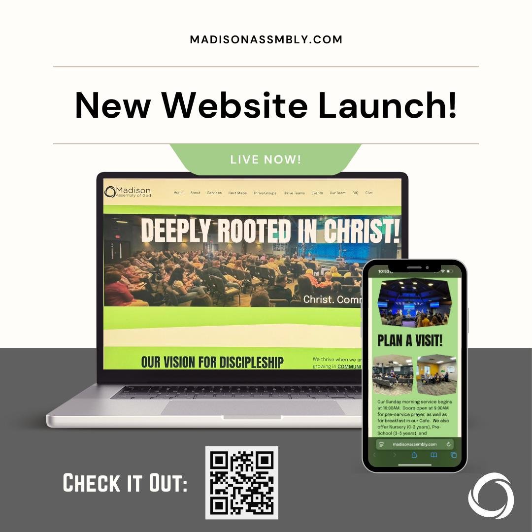 IN CASE YOU MISSED IT❗ 

We have launched our brand new WEBSITE...so be sure to check it out! 💻 www.madisonassembly.com

Also, we will soon be relocating to a new YOUTUBE page! 📽️ This is where we will be streaming our services and other material, 